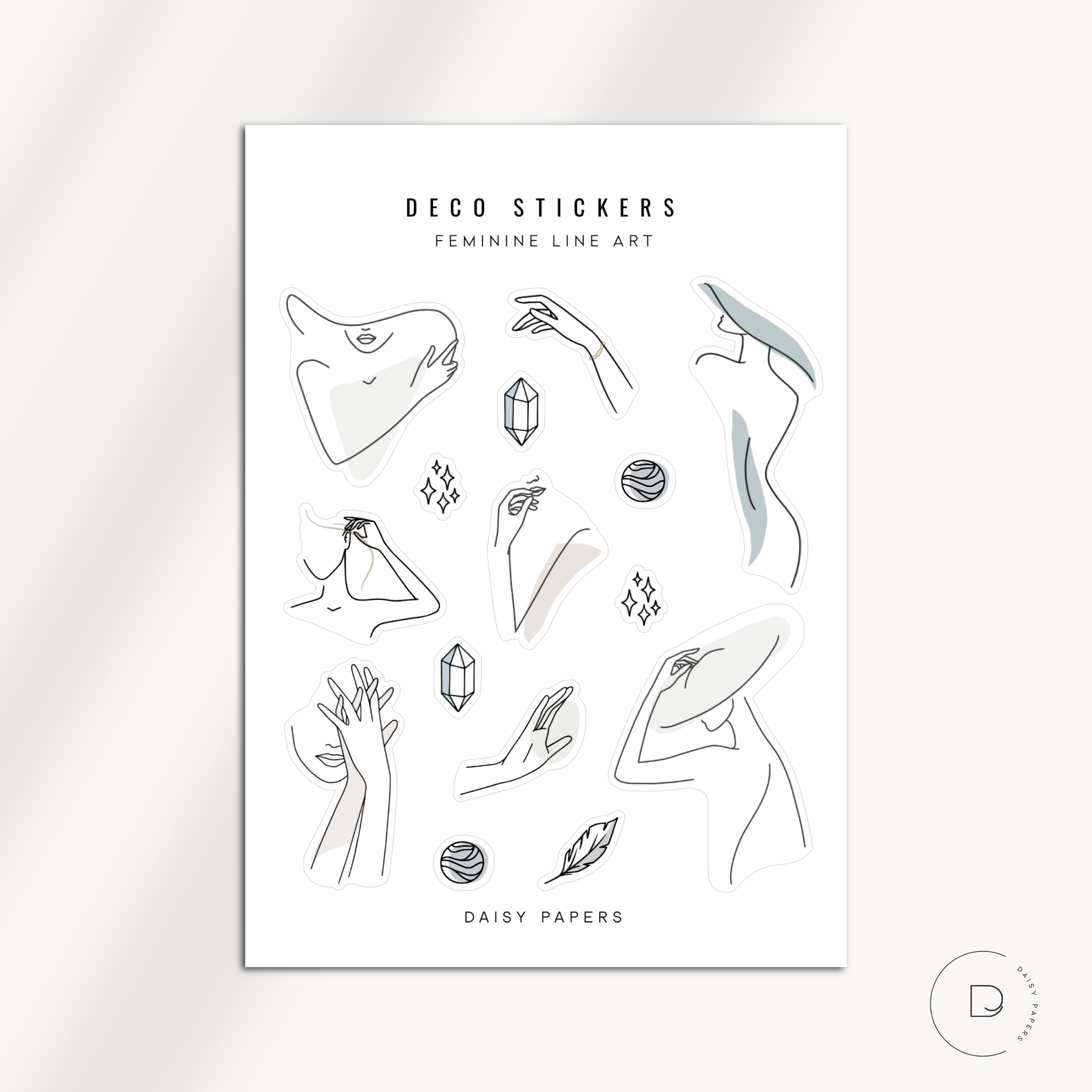 Deco Stickers - Feminine Line Art