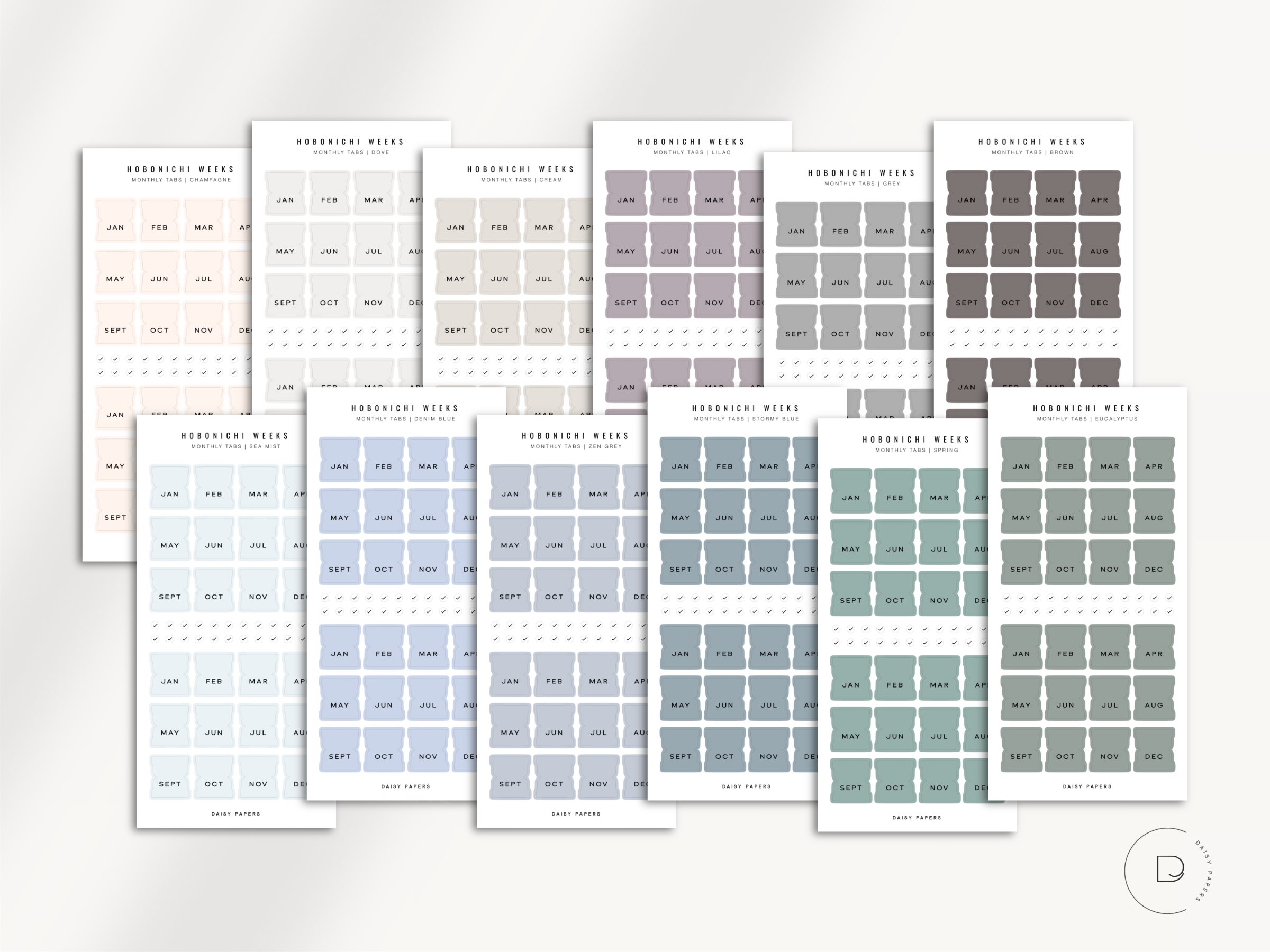 Hobonichi Weeks - Monthly Tabs