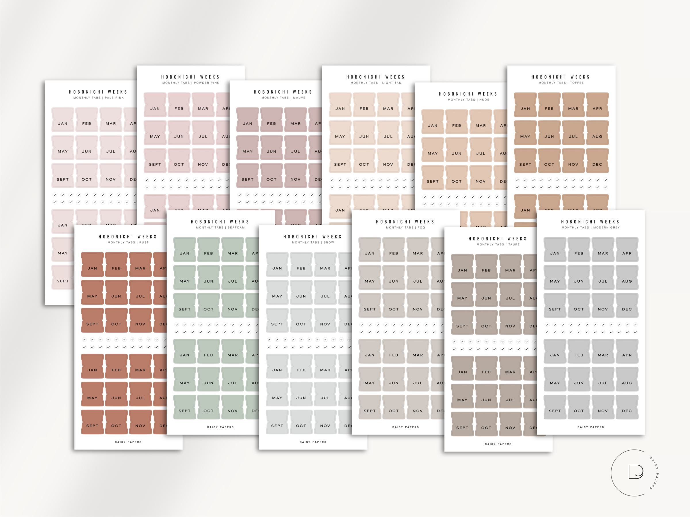 Hobonichi Weeks - Monthly Tabs