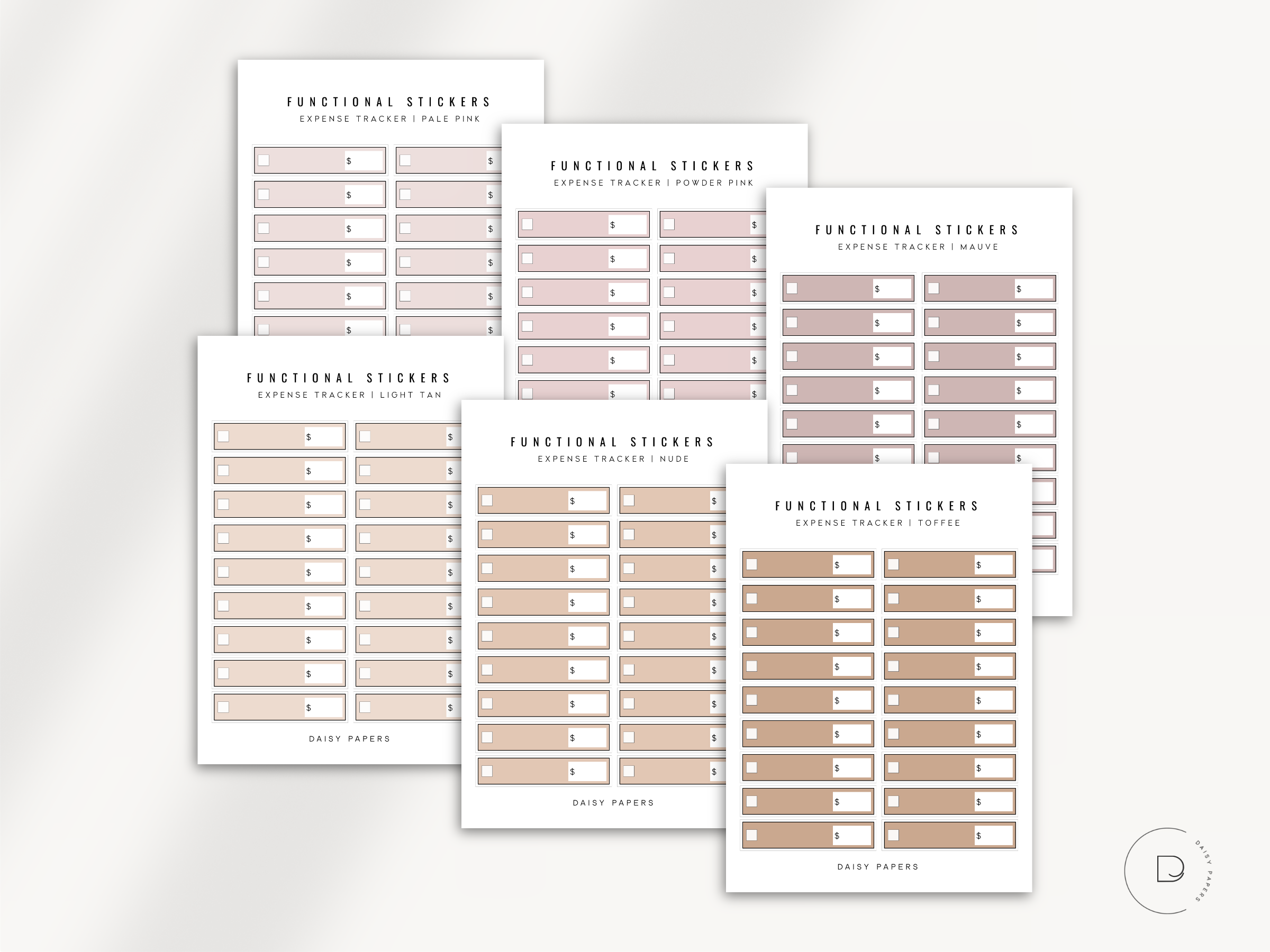 Functional Stickers - Expense Trackers