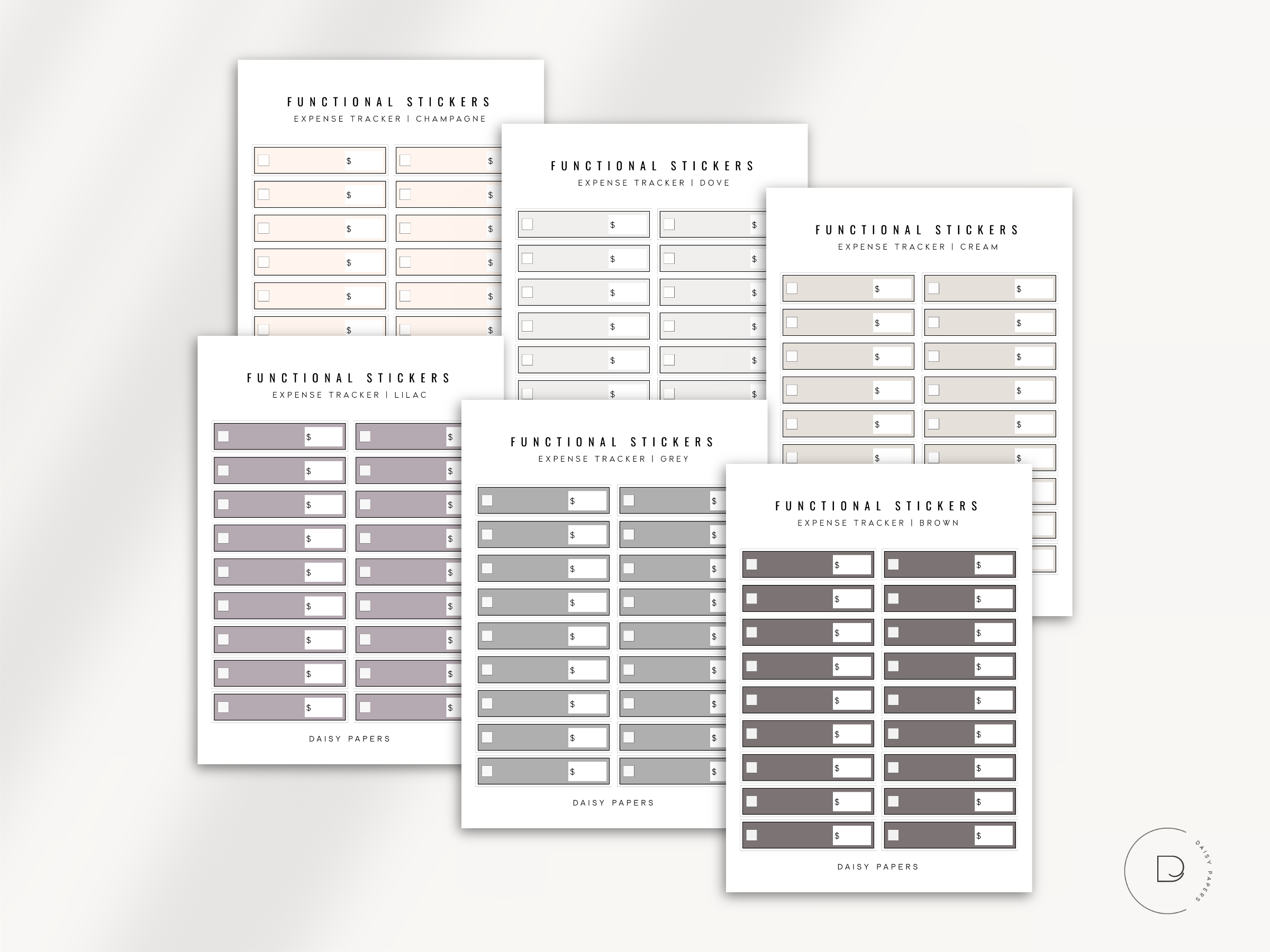 Functional Stickers - Expense Trackers
