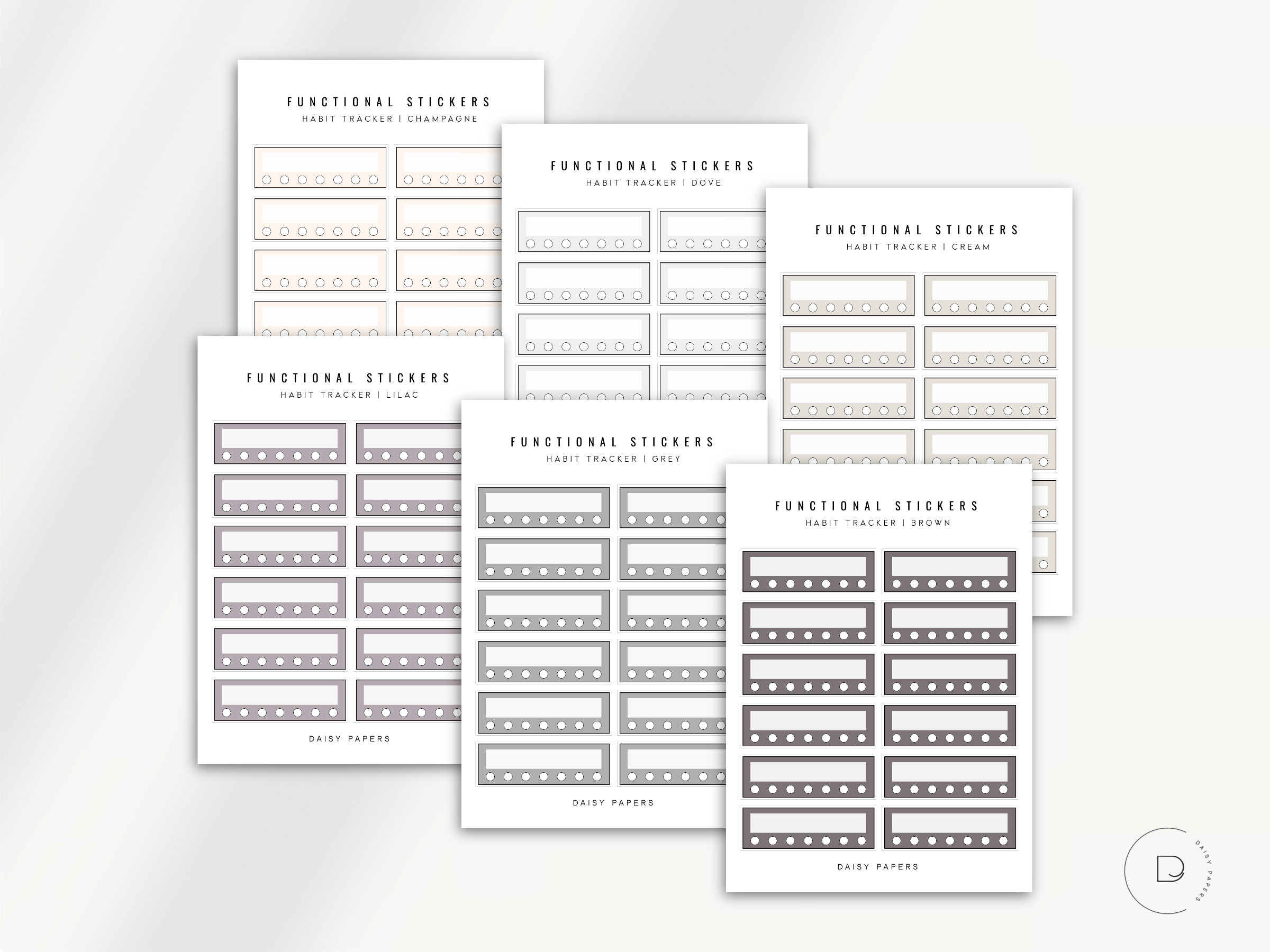 Functional Stickers - Habit Trackers