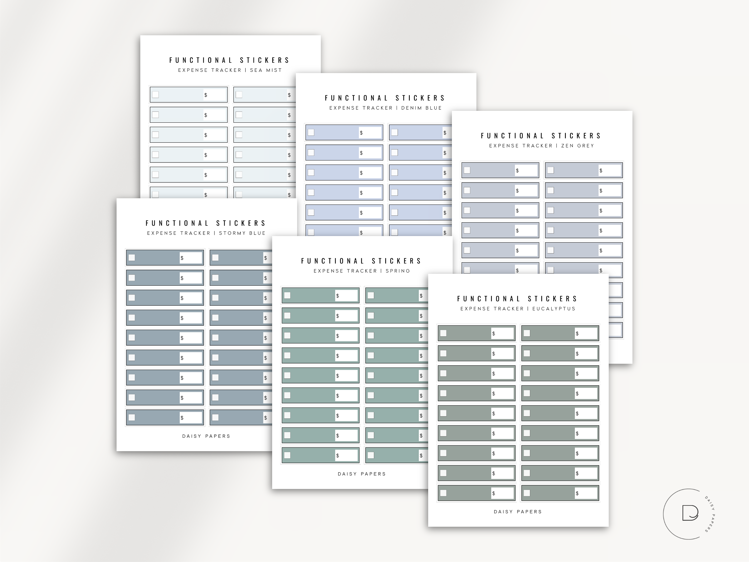 Functional Stickers - Expense Trackers