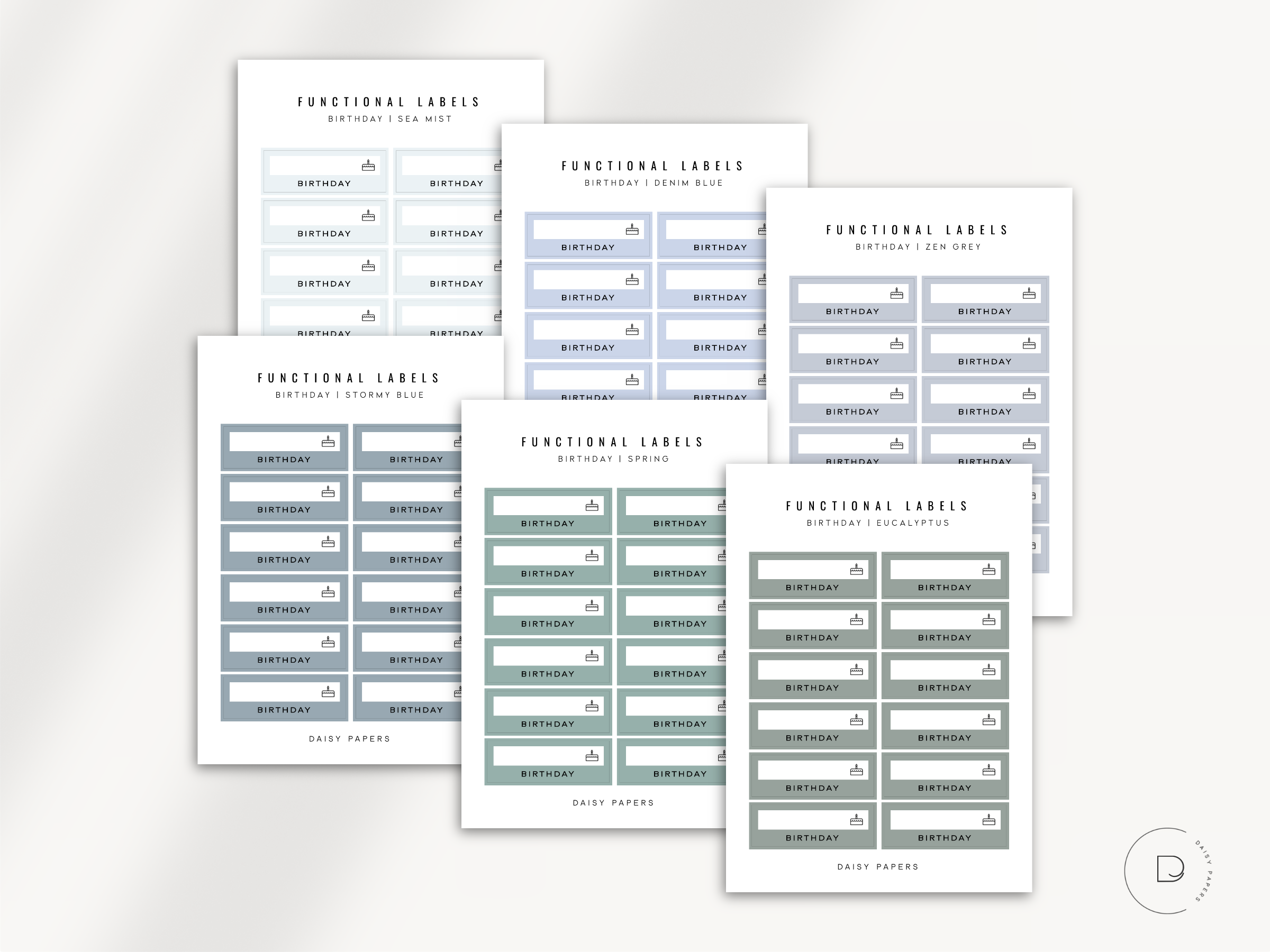 Functional Labels - Birthday