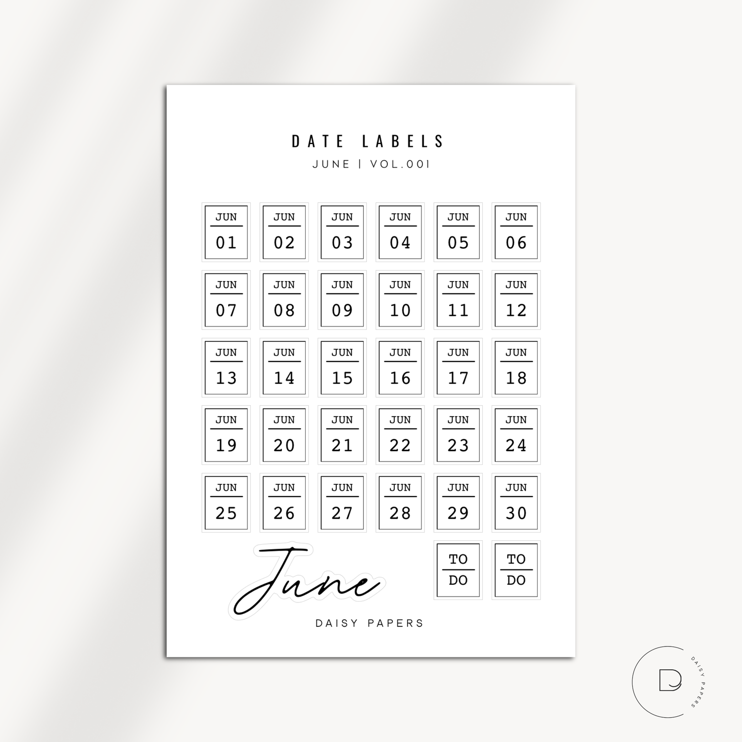 Date Labels - Vol. 001