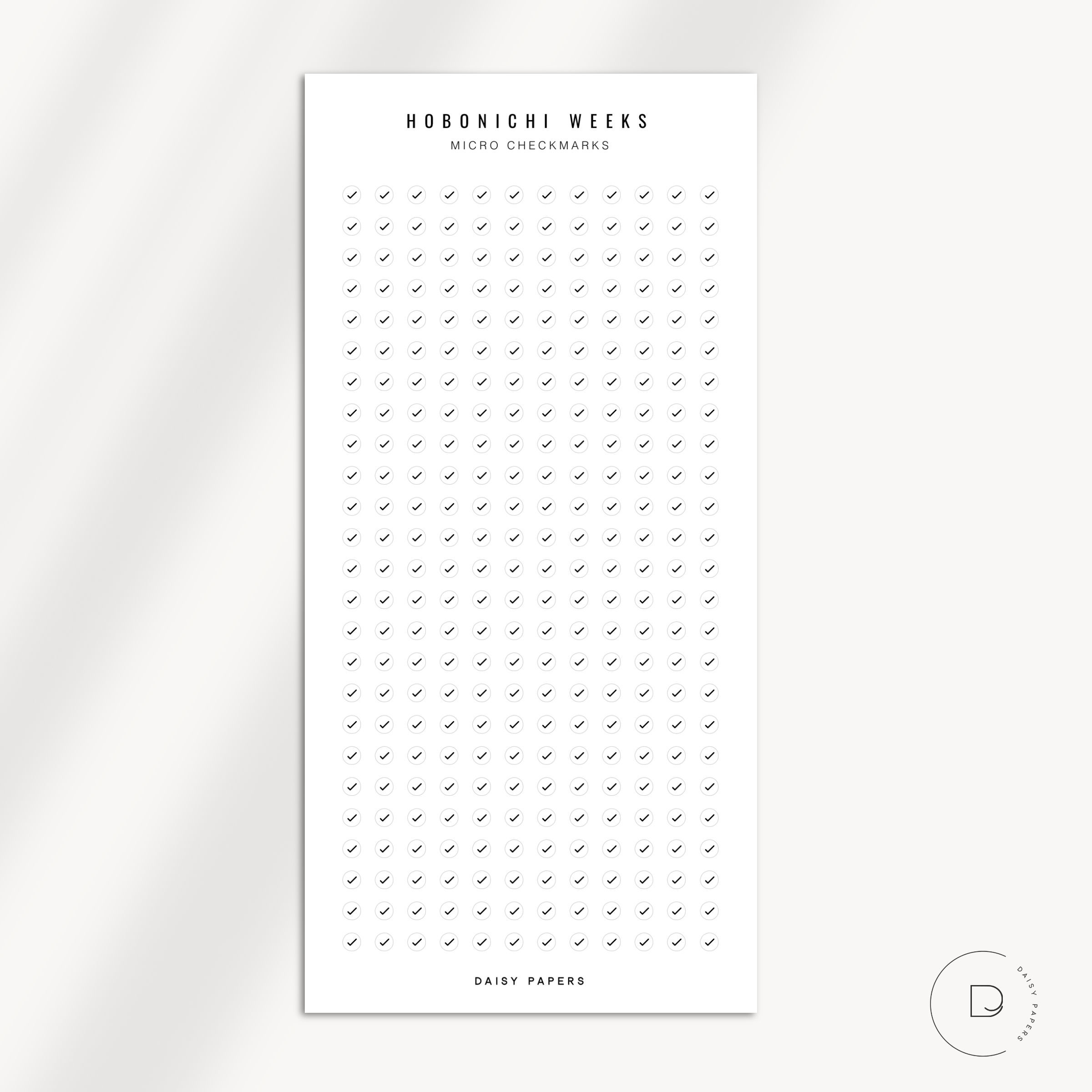 Hobonichi Weeks - Micro Checkmarks