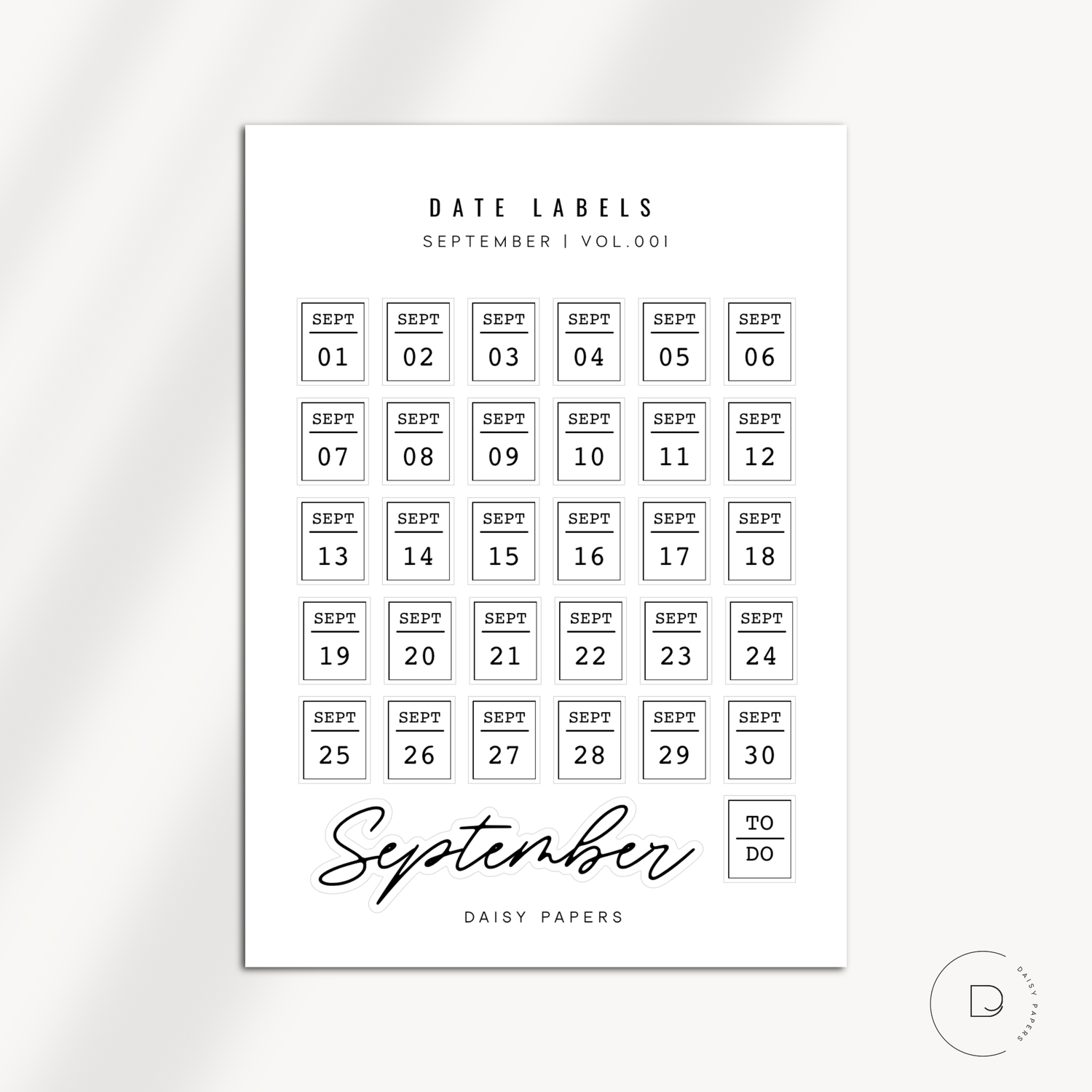 Date Labels - Vol. 001