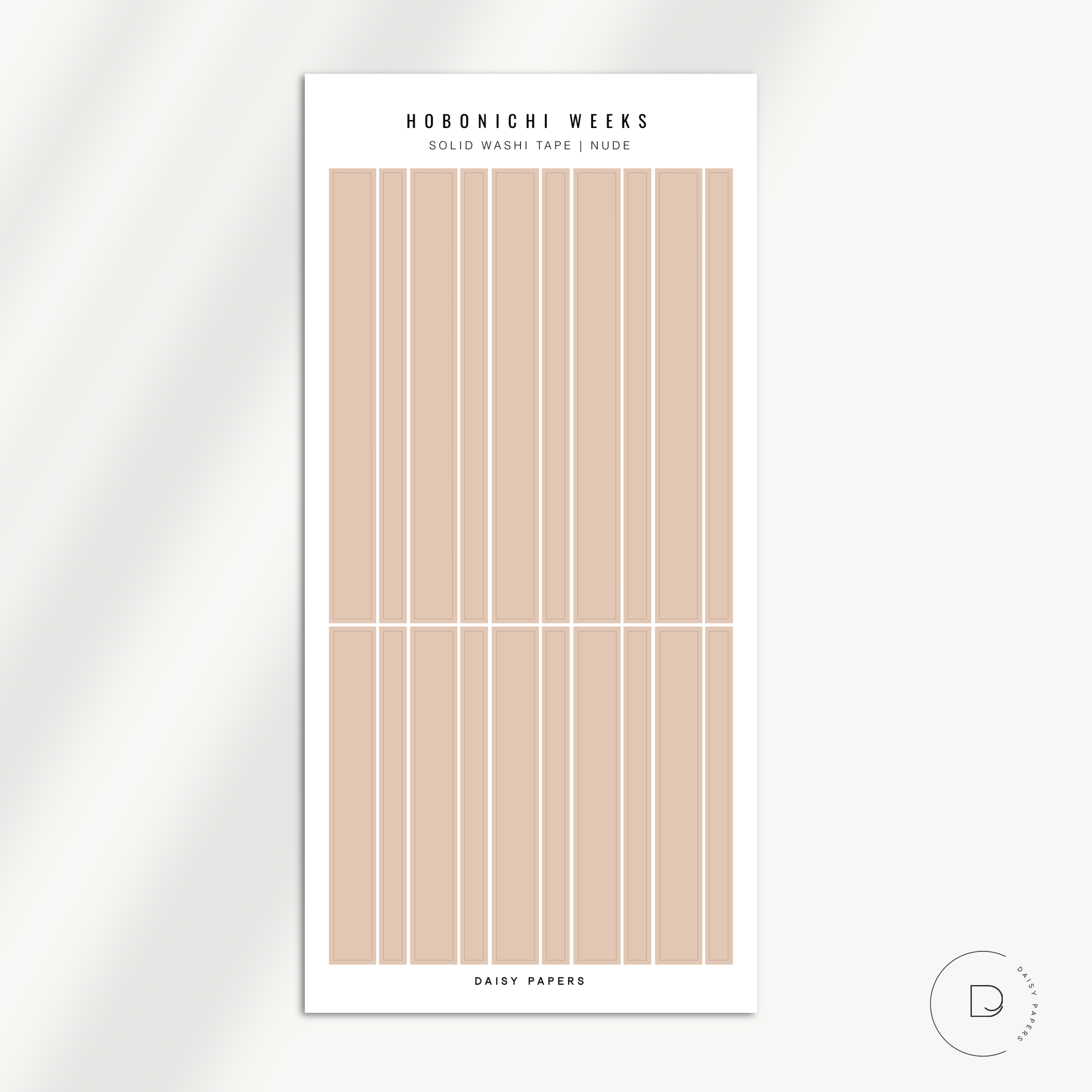 Hobonichi Weeks - Solid Washi Tape