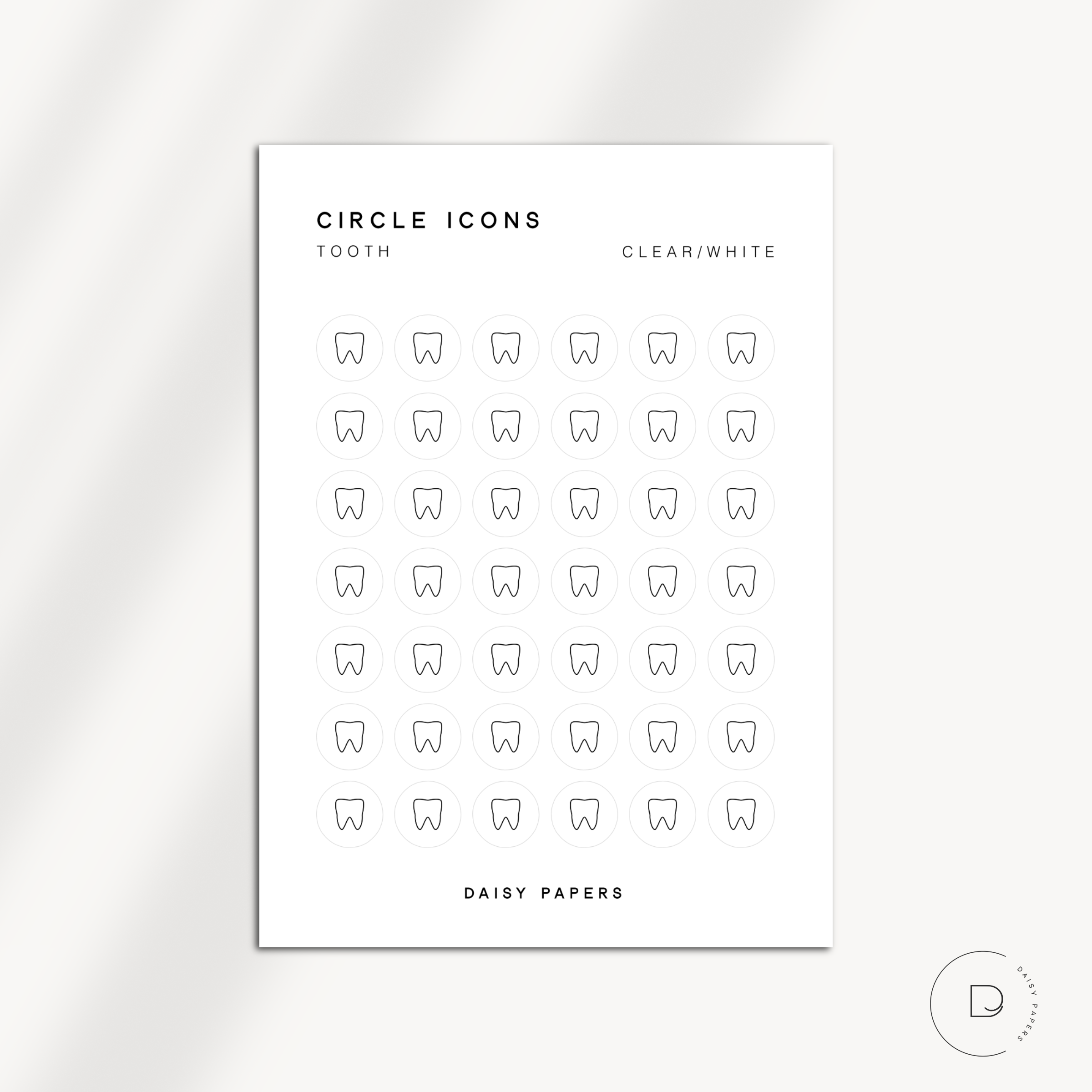 CIRCLE ICONS - TOOTH