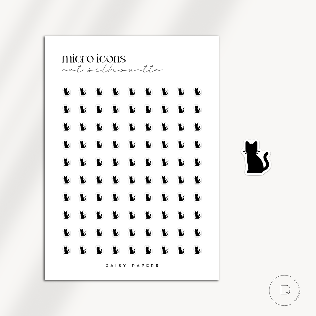 MICRO ICONS - CAT SILHOUETTE