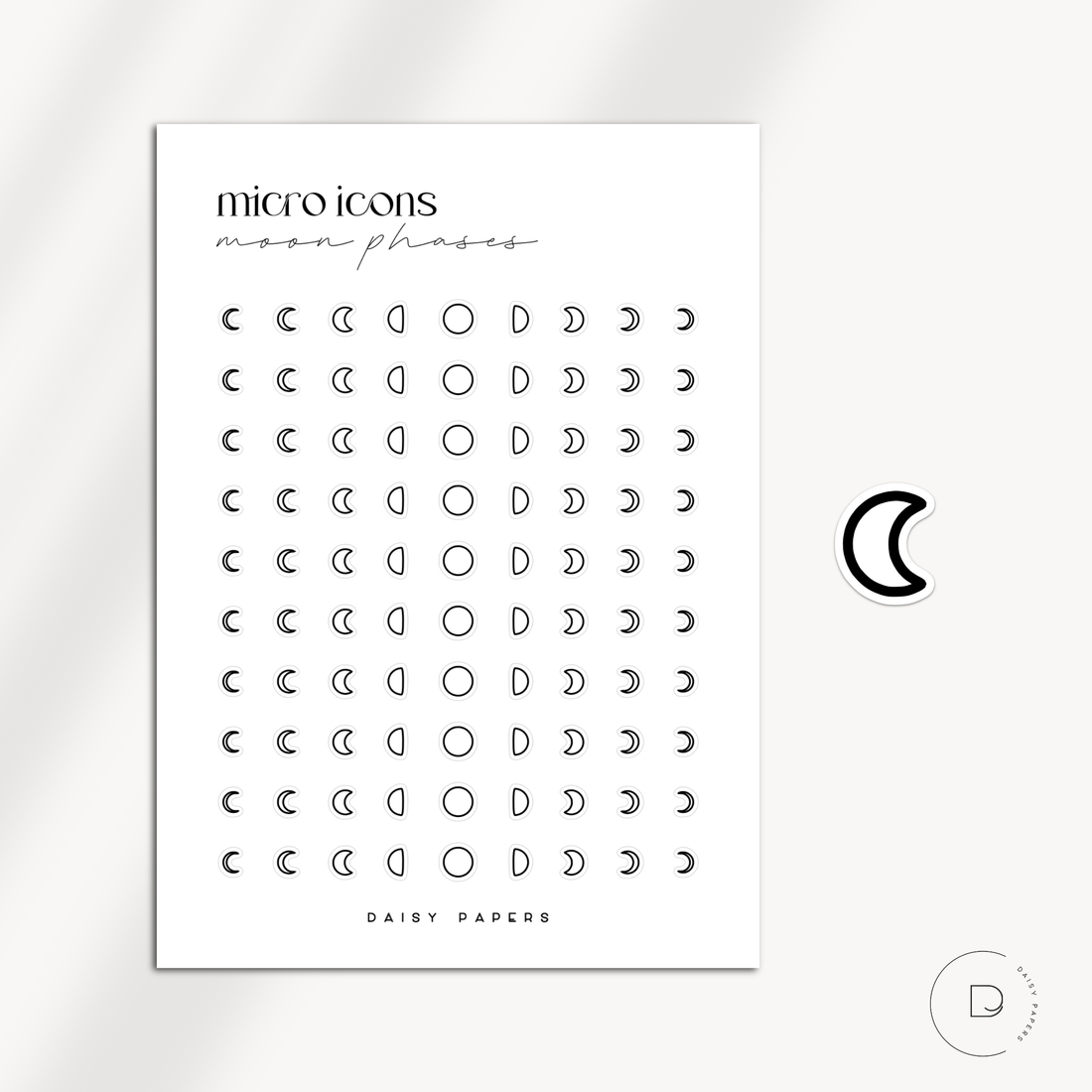 MICRO ICONS - MOON PHASES