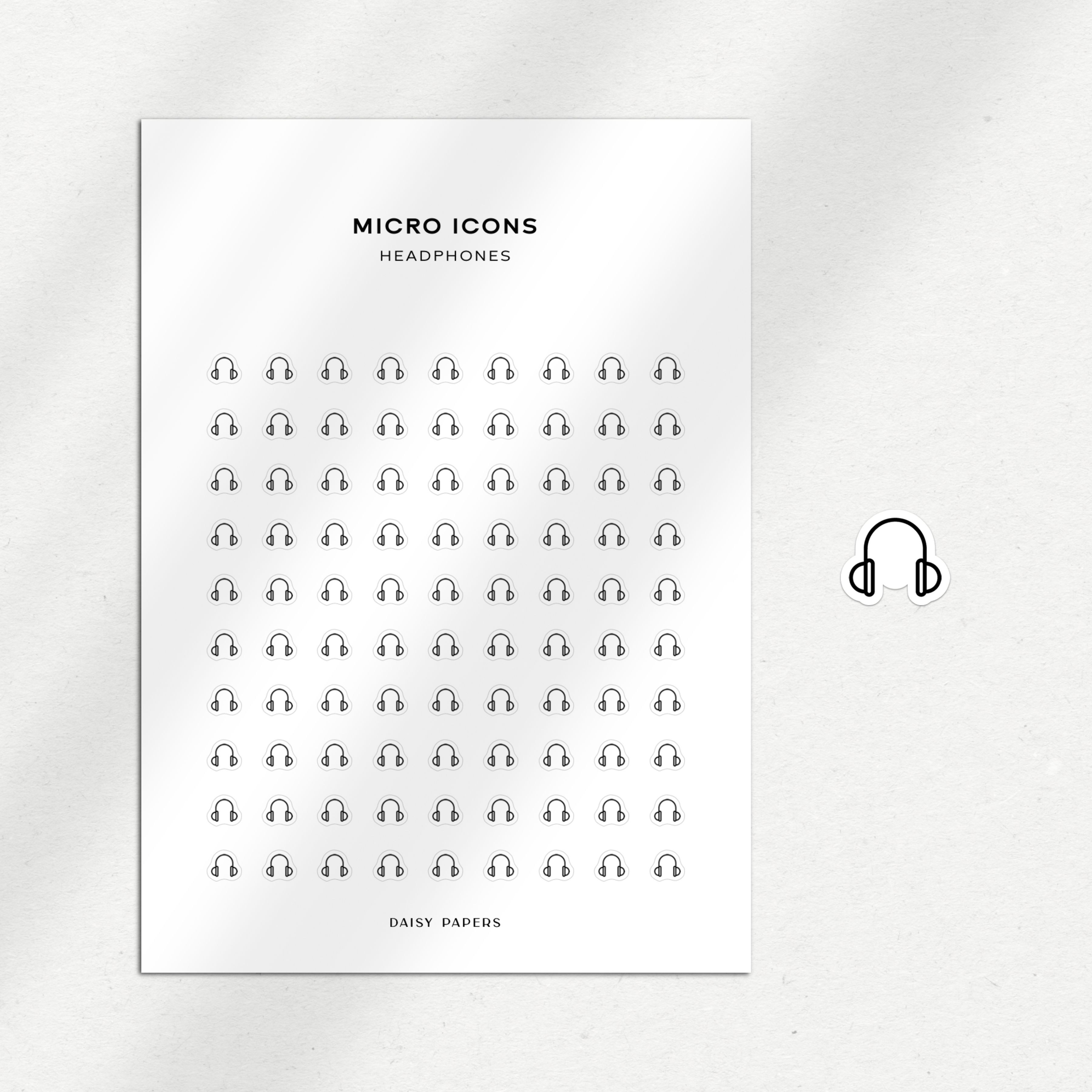 Micro Product Icon Micro Icons - Headphones – shopdaisypapers