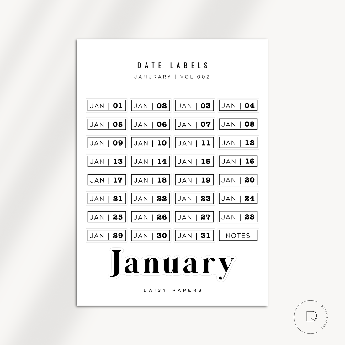 Date Labels - Vol. 002