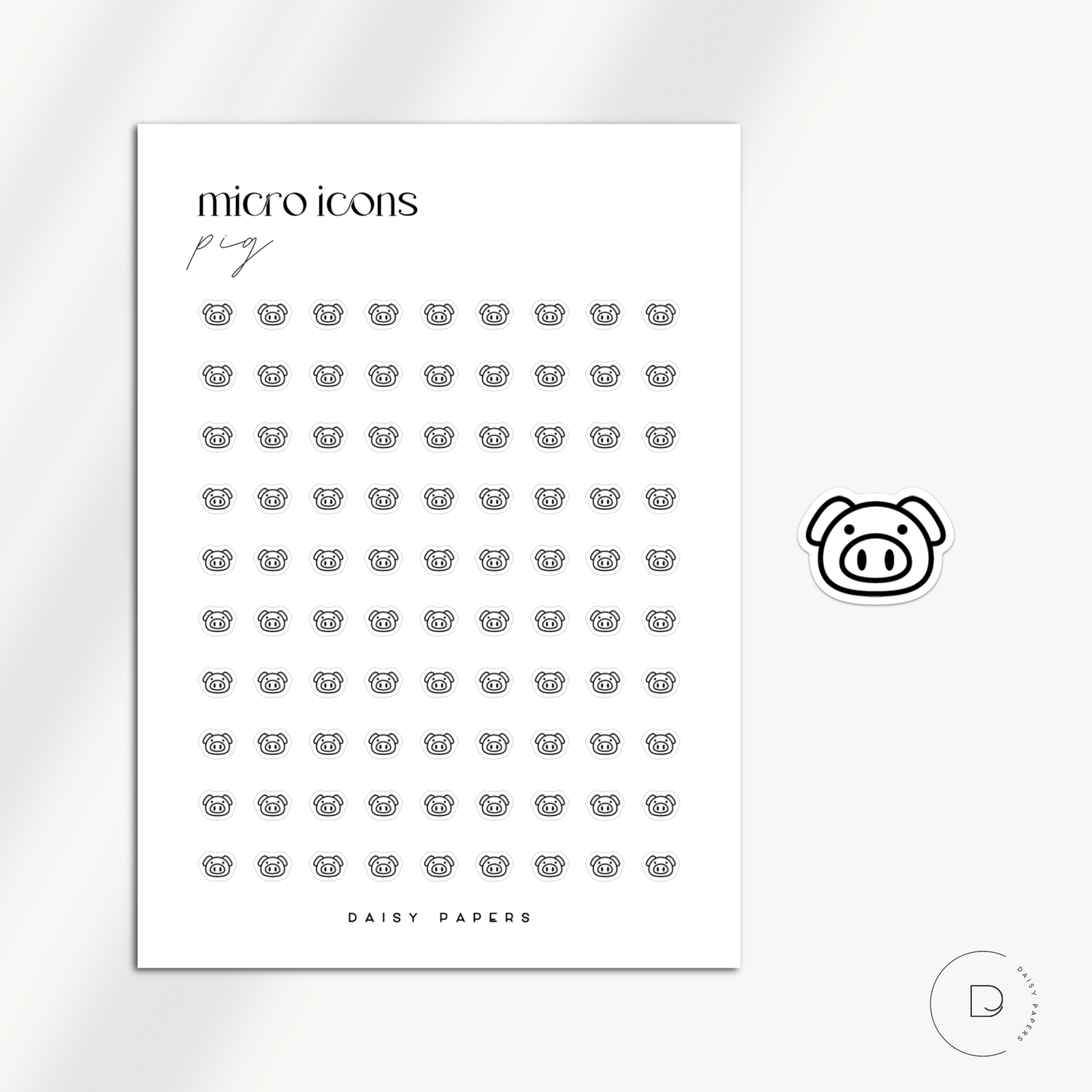 MICRO ICONS - PIG