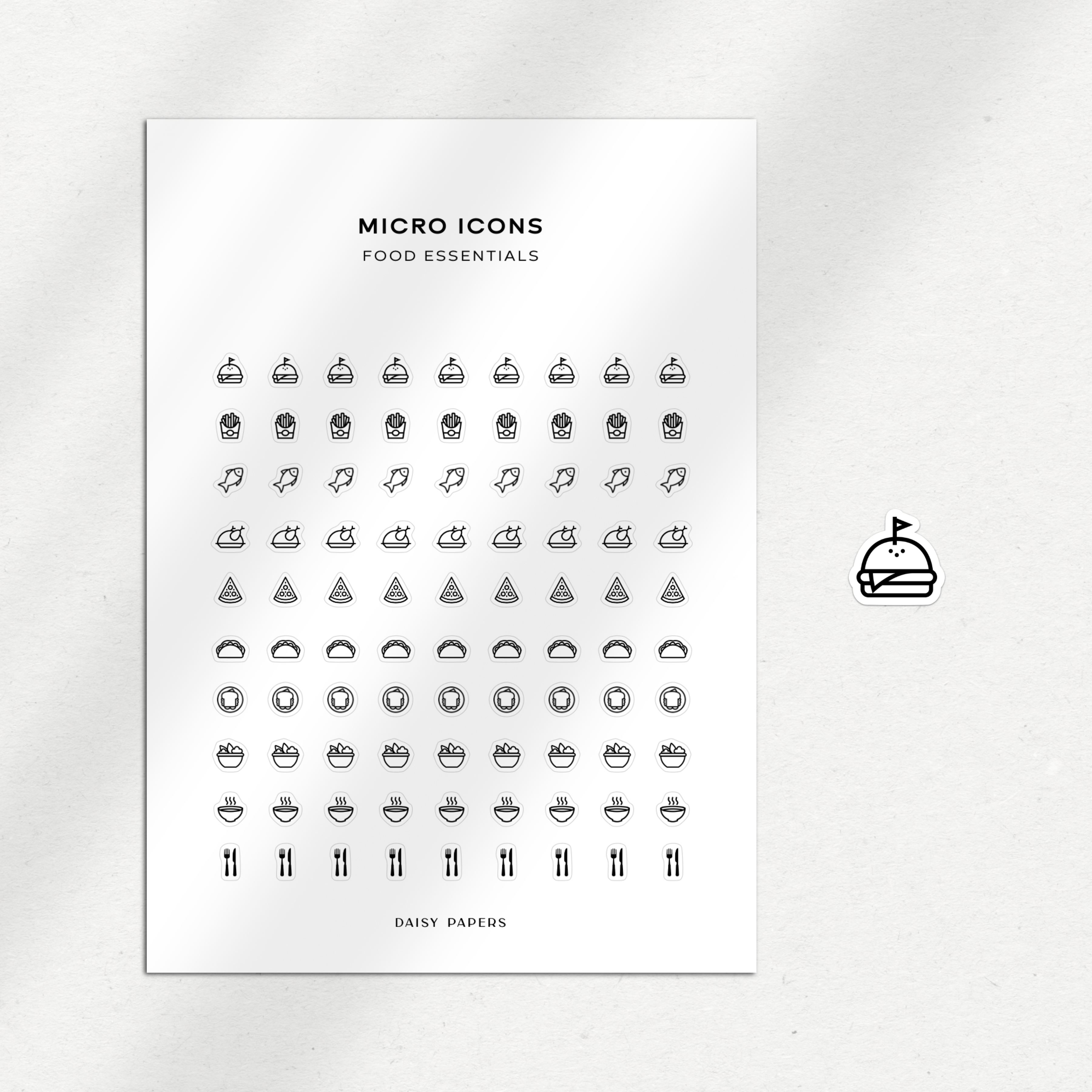 Micro Icons - Food Essentials