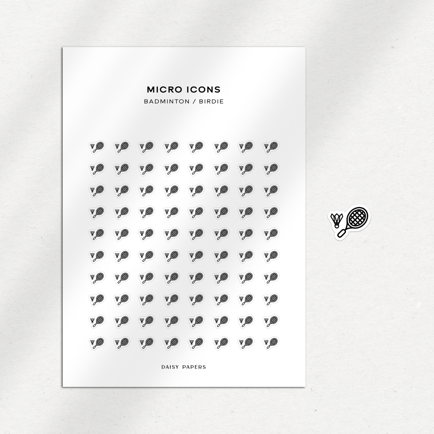 Micro Icons - Badminton &amp; Birdie