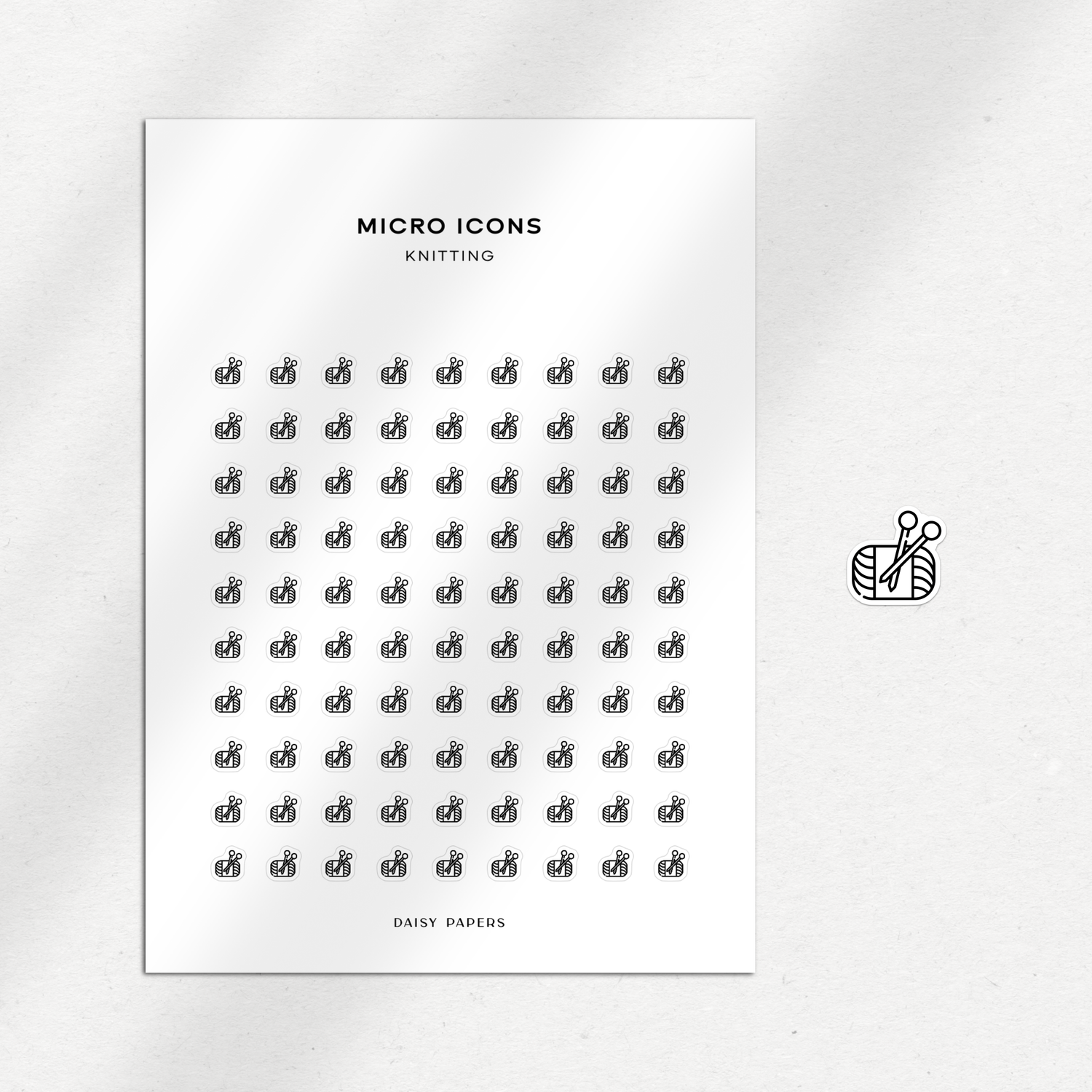 Micro Icons - Knitting