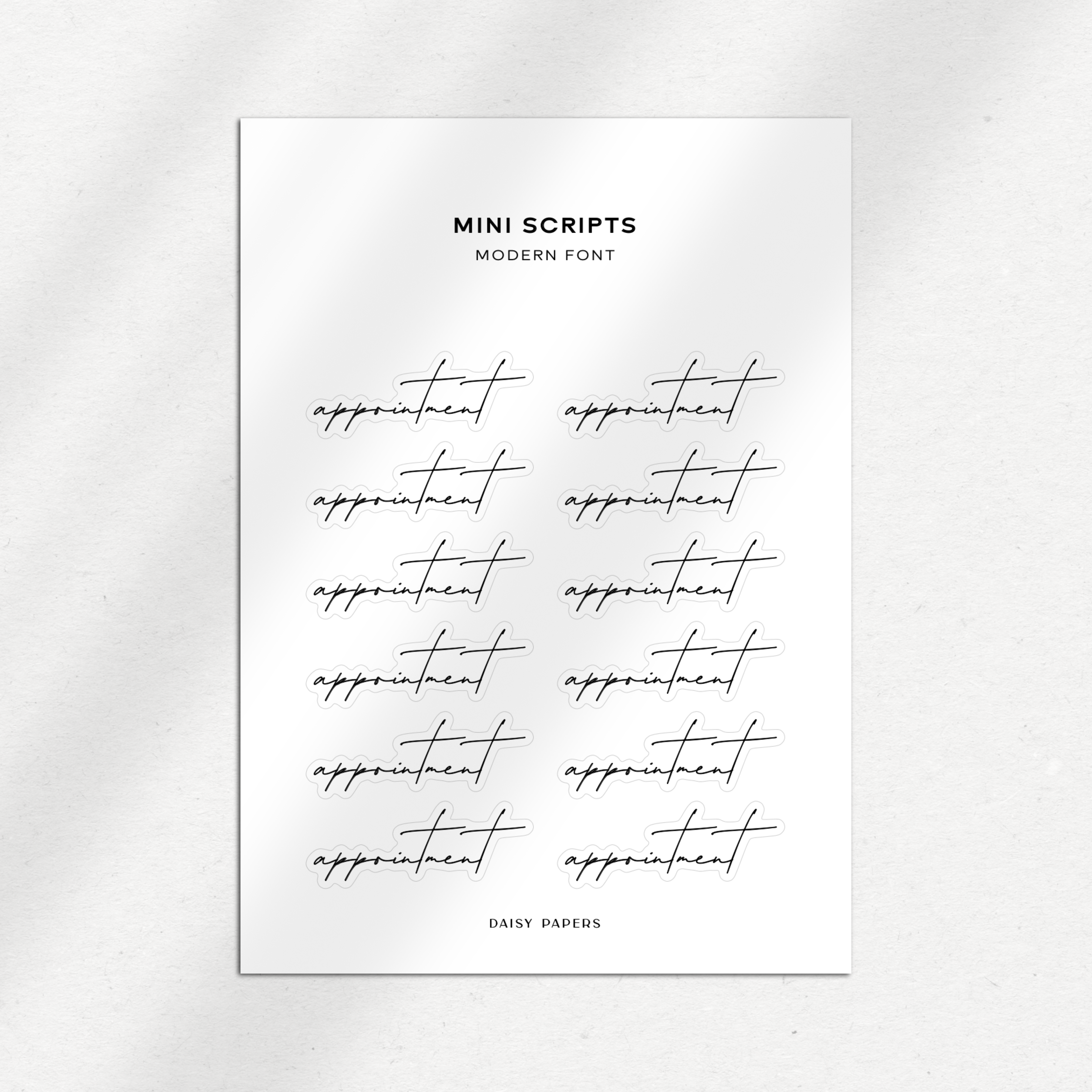 Mini Script Signs Modern Font Mini Scripts – shopdaisypapers