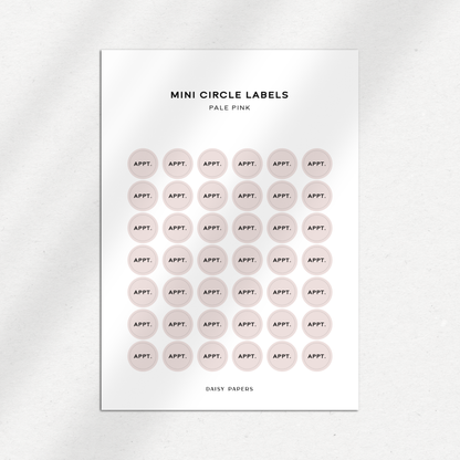 Mini Circle Labels