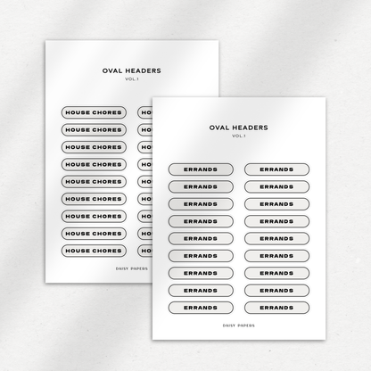 Oval Headers Vol. 1