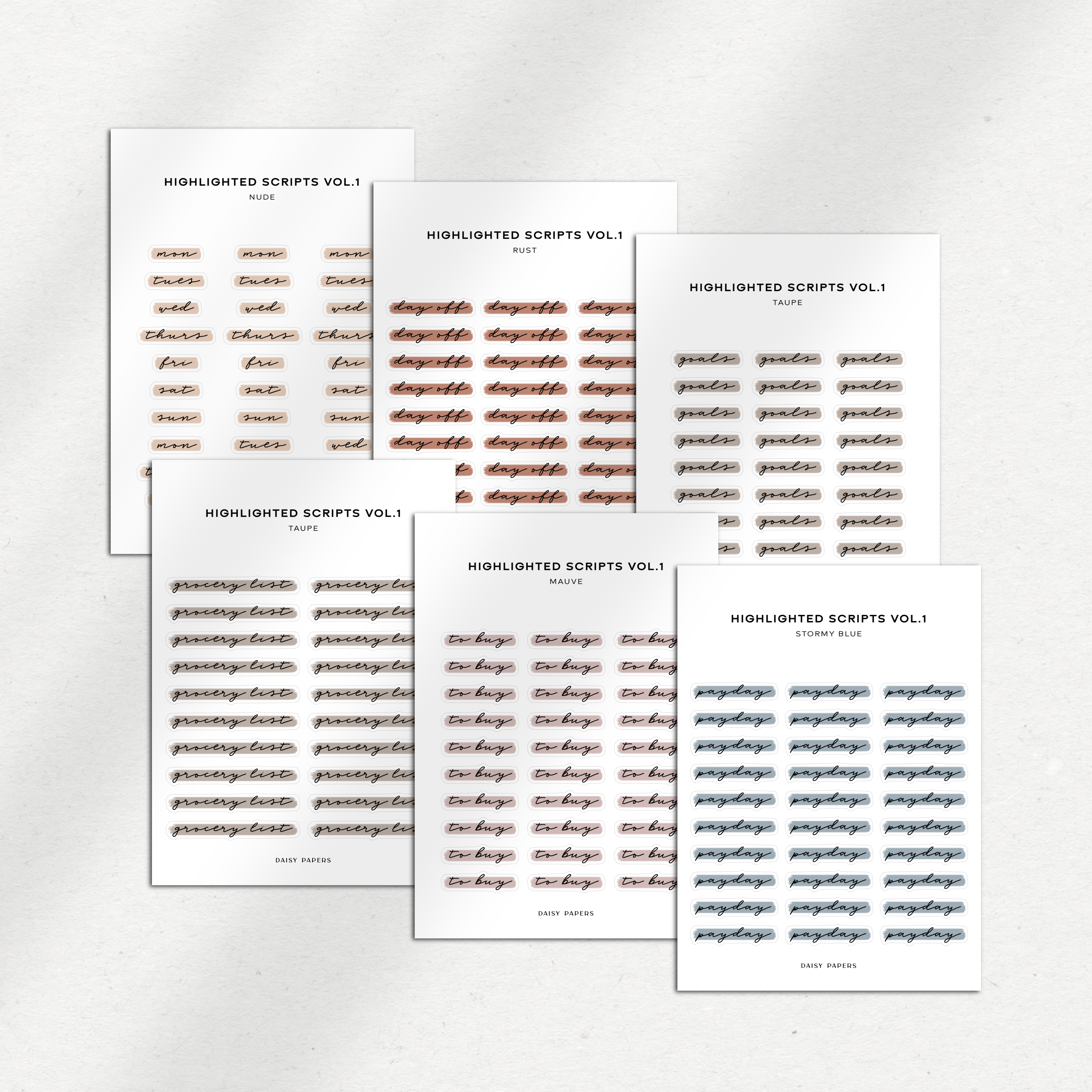 Scripts To Label Highlighted Scripts Vol. 1 – shopdaisypapers