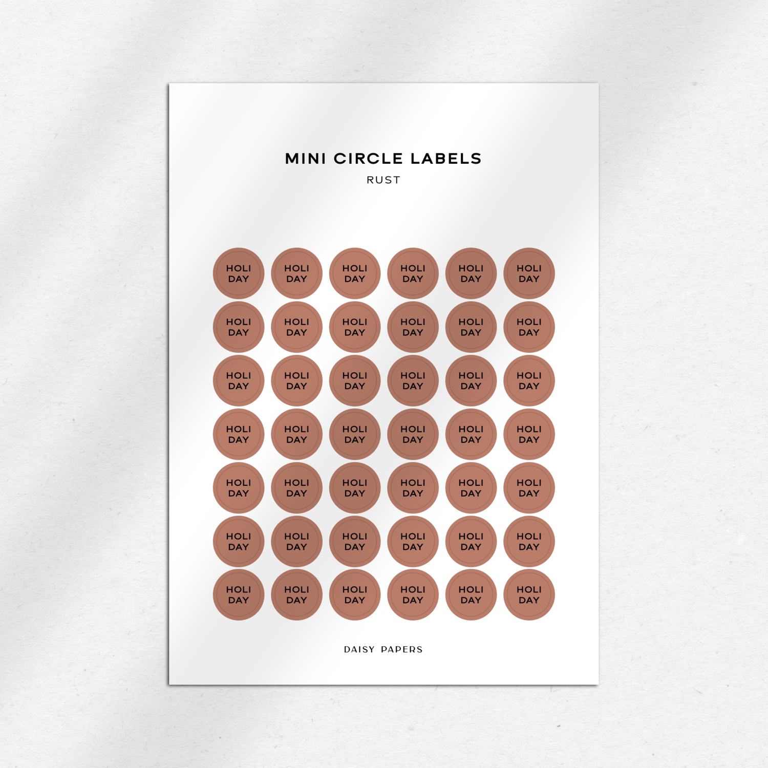 Mini Circle Labels