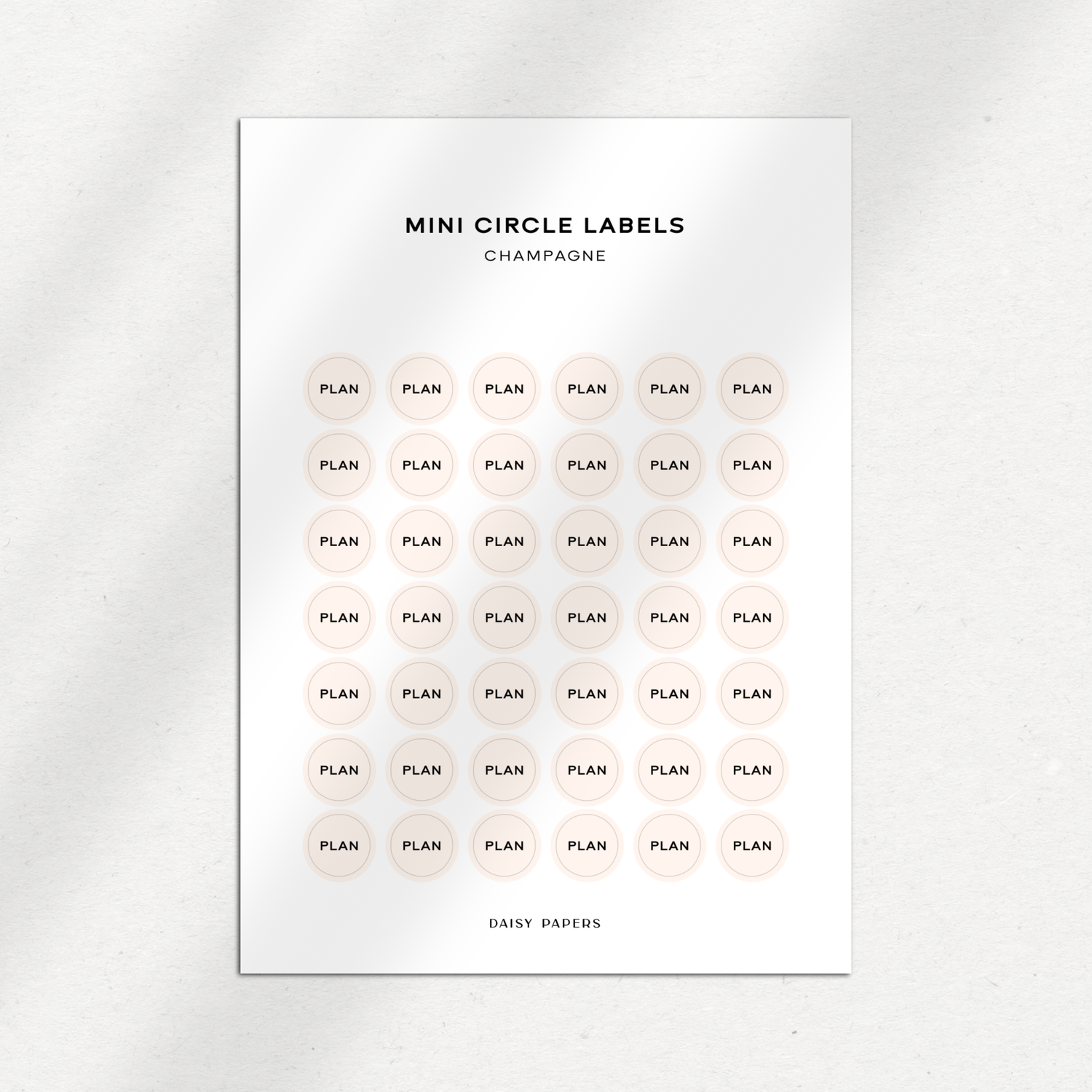 Mini Circle Labels