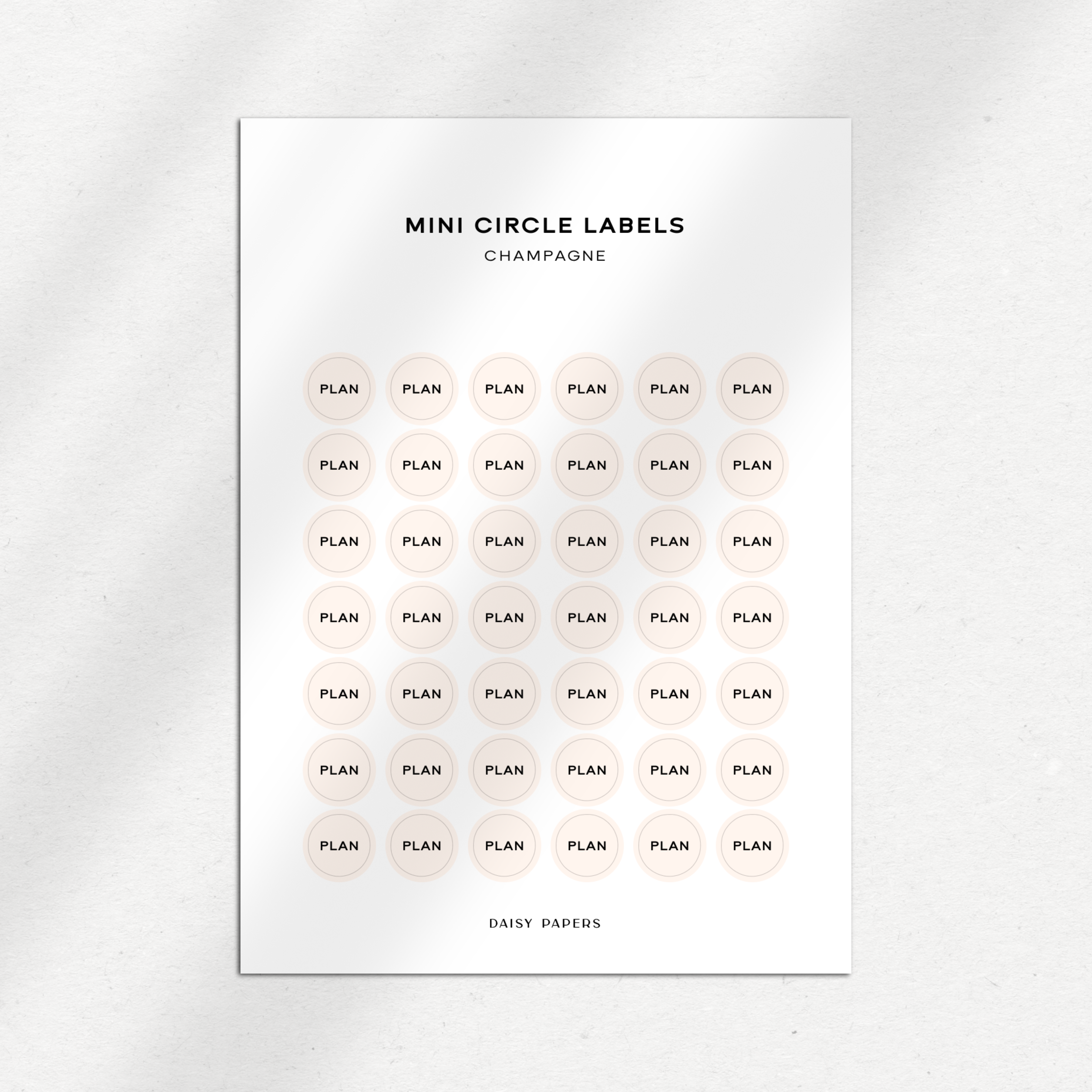 Mini Circle Labels