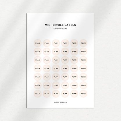 Mini Circle Labels