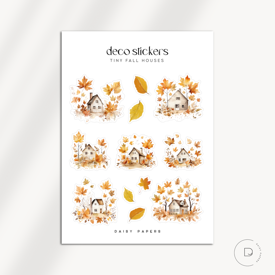 Deco Stickers - Tiny Fall Houses