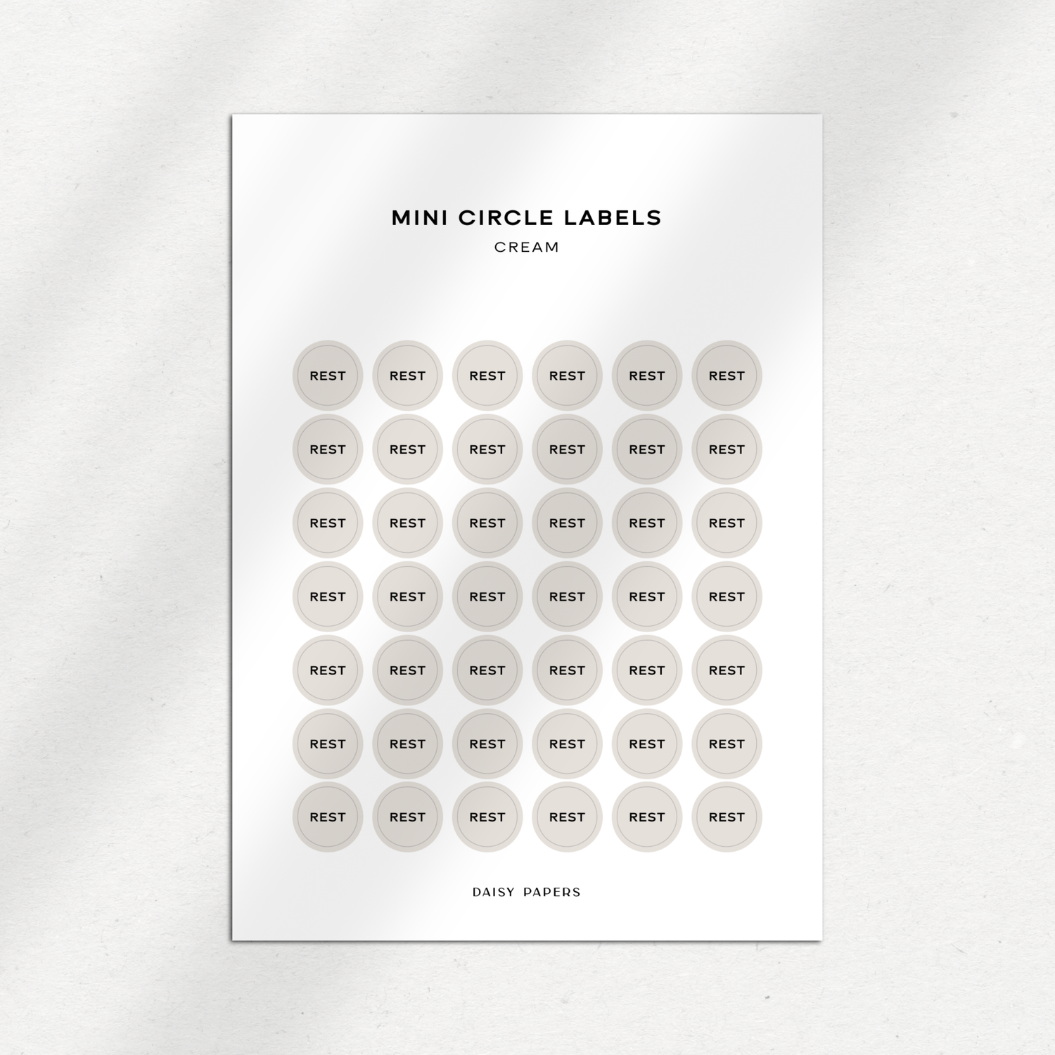 Mini Circle Labels