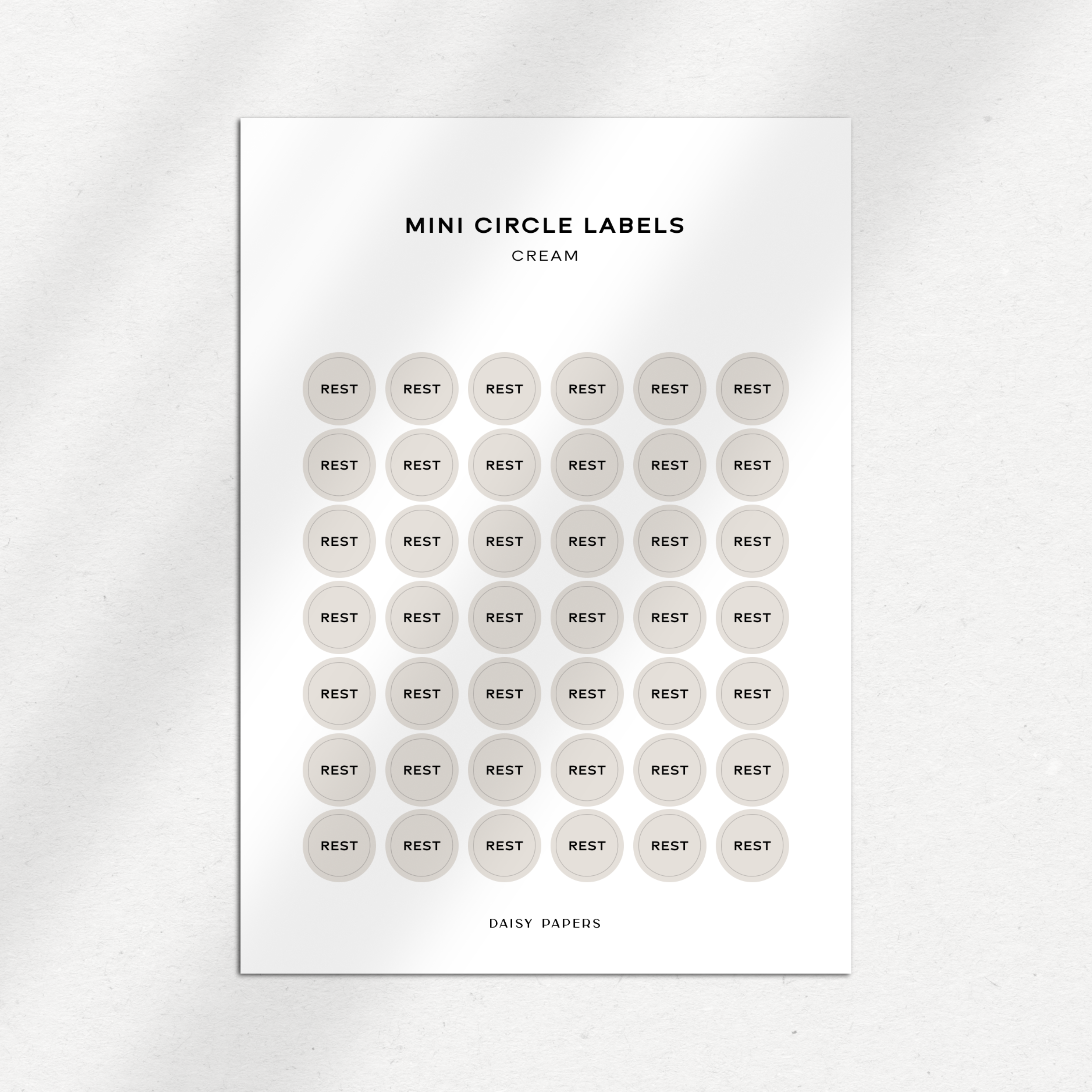 Mini Circle Labels