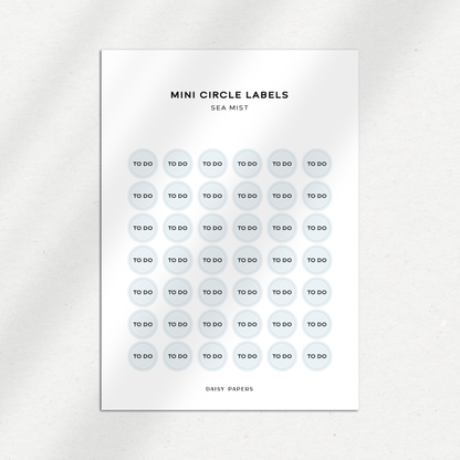 Mini Circle Labels