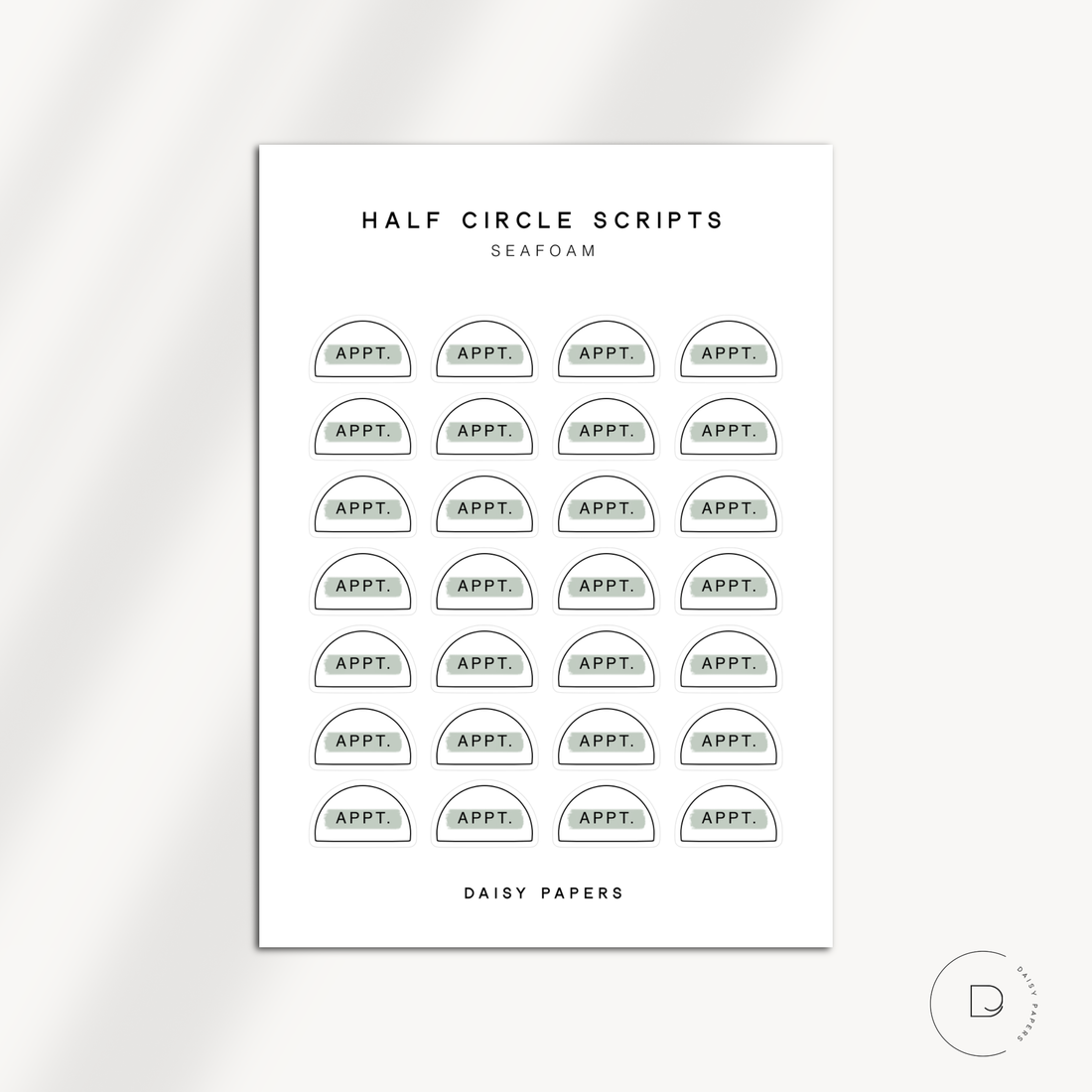 HALF CIRCLE SCRIPTS - APPT.