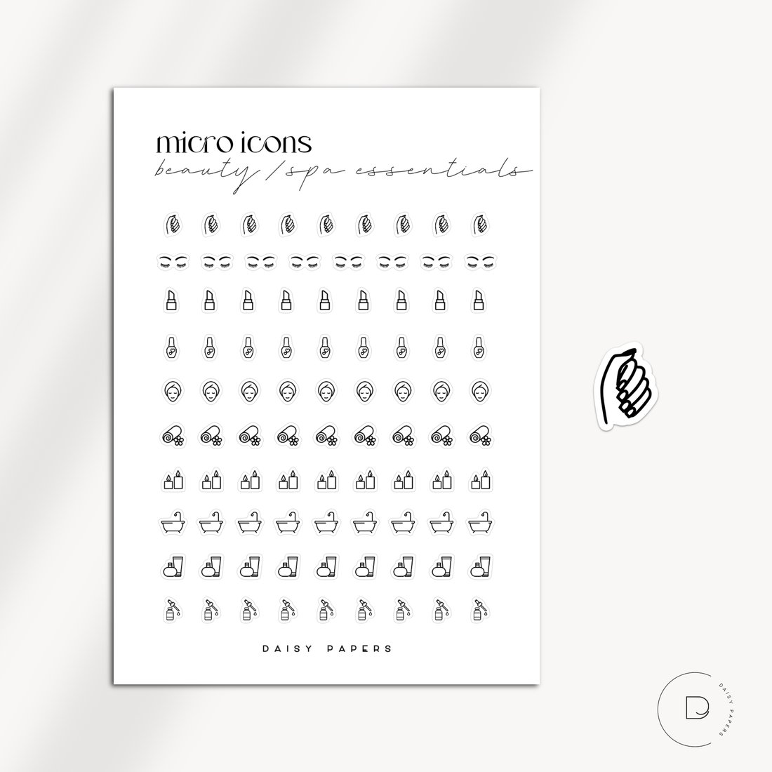 MICRO ICONS - BEAUTY / SPA ESSENTIALS