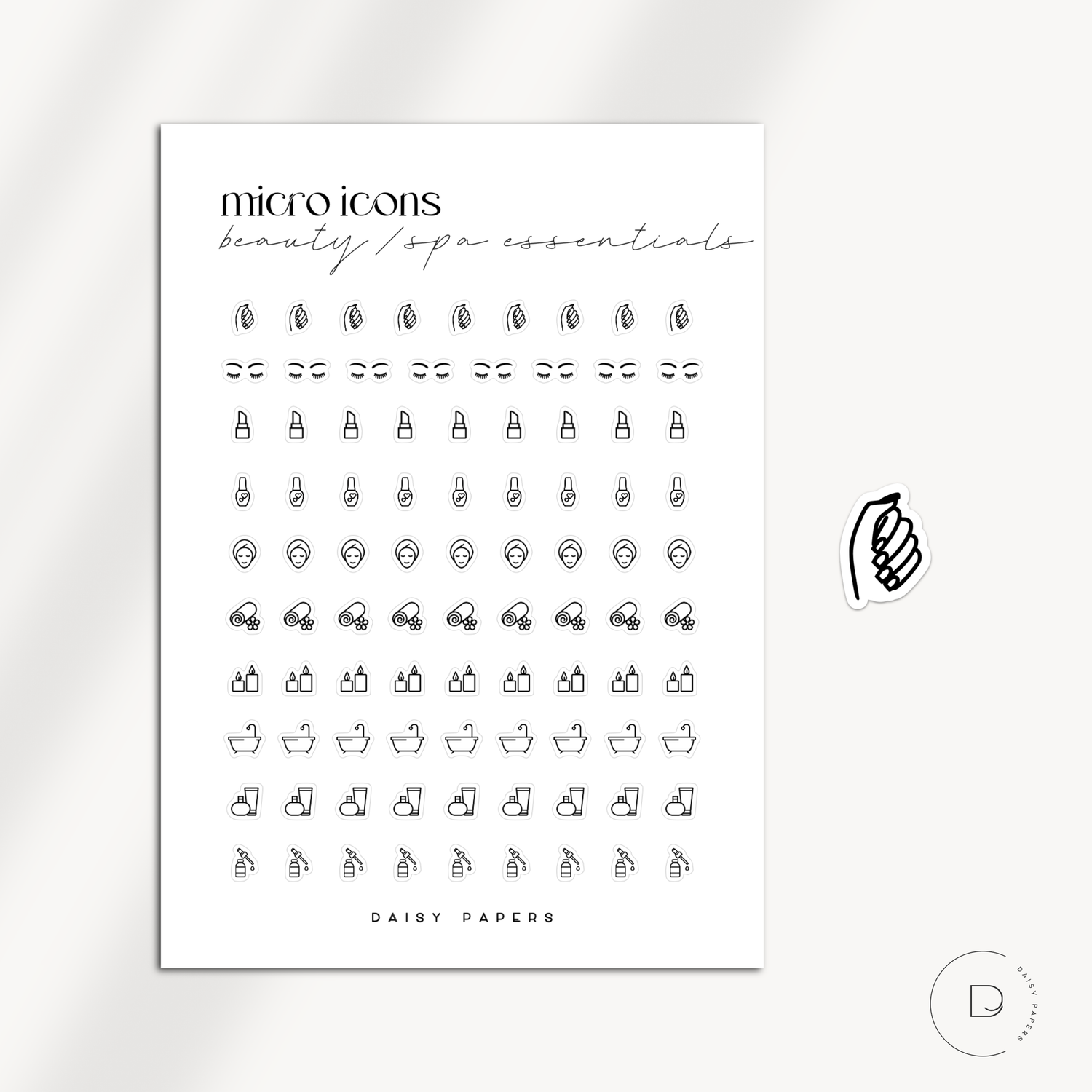 MICRO ICONS - BEAUTY / SPA ESSENTIALS
