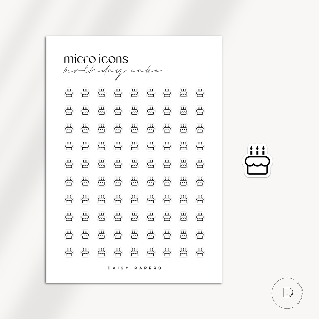 MICRO ICONS - BIRTHDAY CAKE