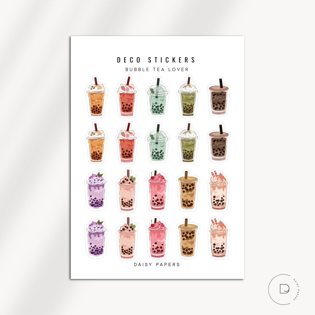 Deco Stickers - Bubble Tea Lover