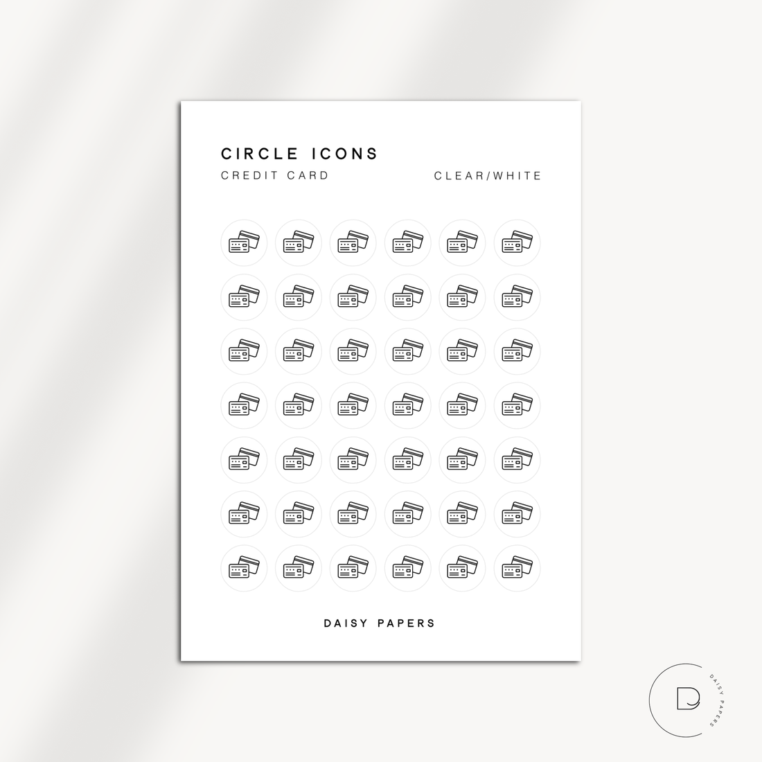 CIRCLE ICONS - CREDIT CARD