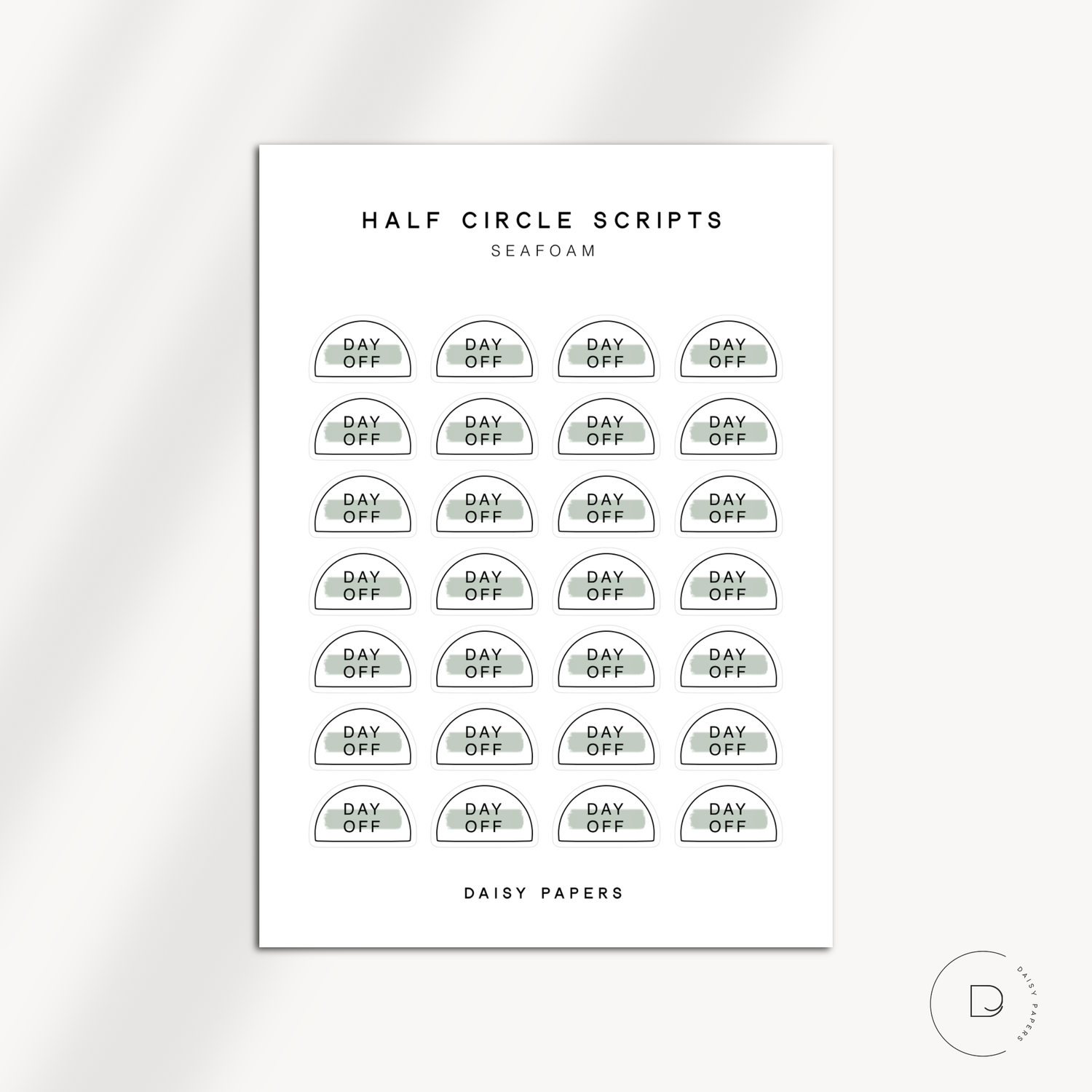 HALF CIRCLE SCRIPTS - DAY OFF