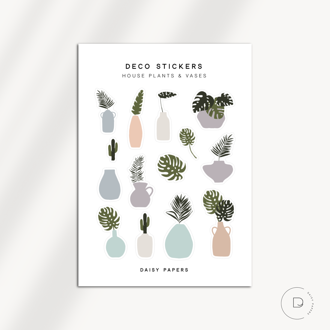 Deco Stickers - House Plants &amp; Vases