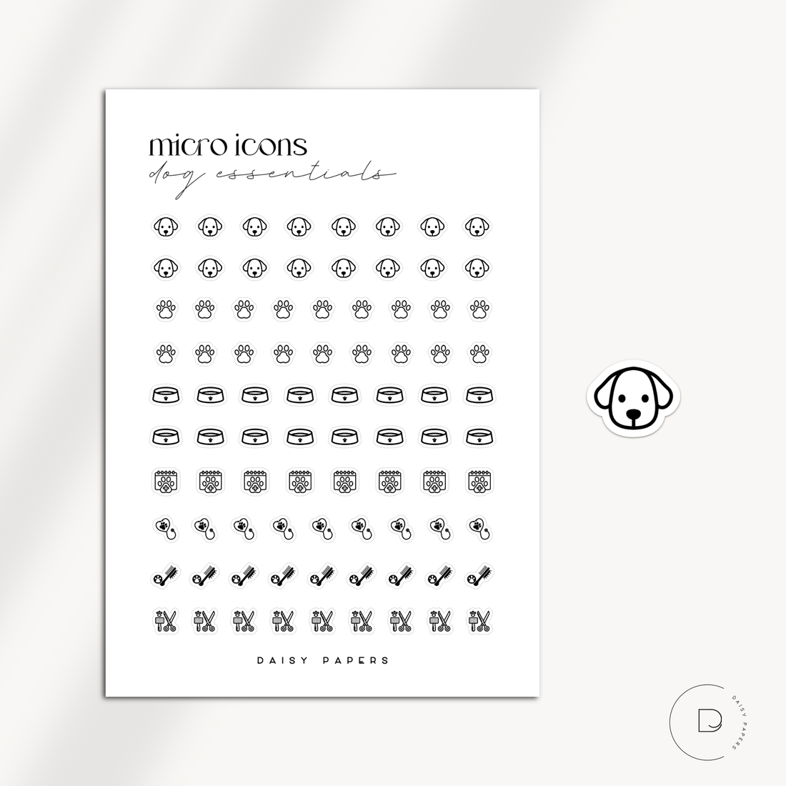 MICRO ICONS - DOG ESSENTIALS