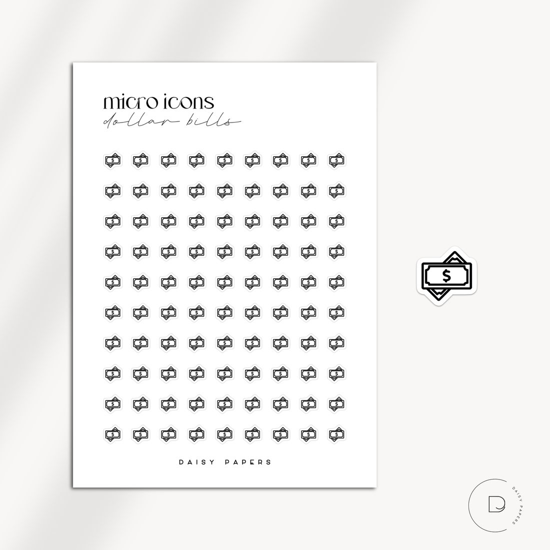 MICRO ICONS - DOLLAR BILLS