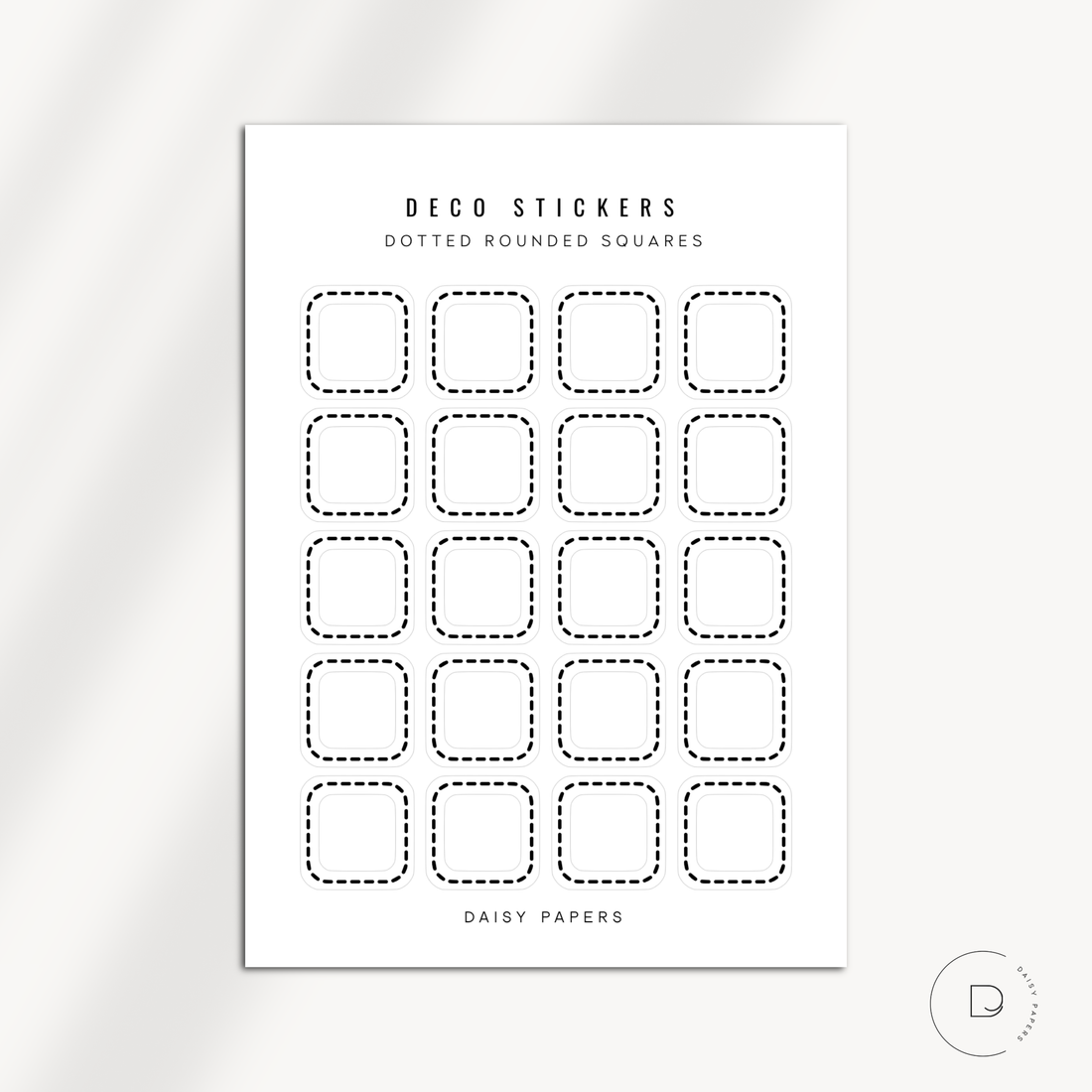 Deco Stickers - Dotted Rounded Squares