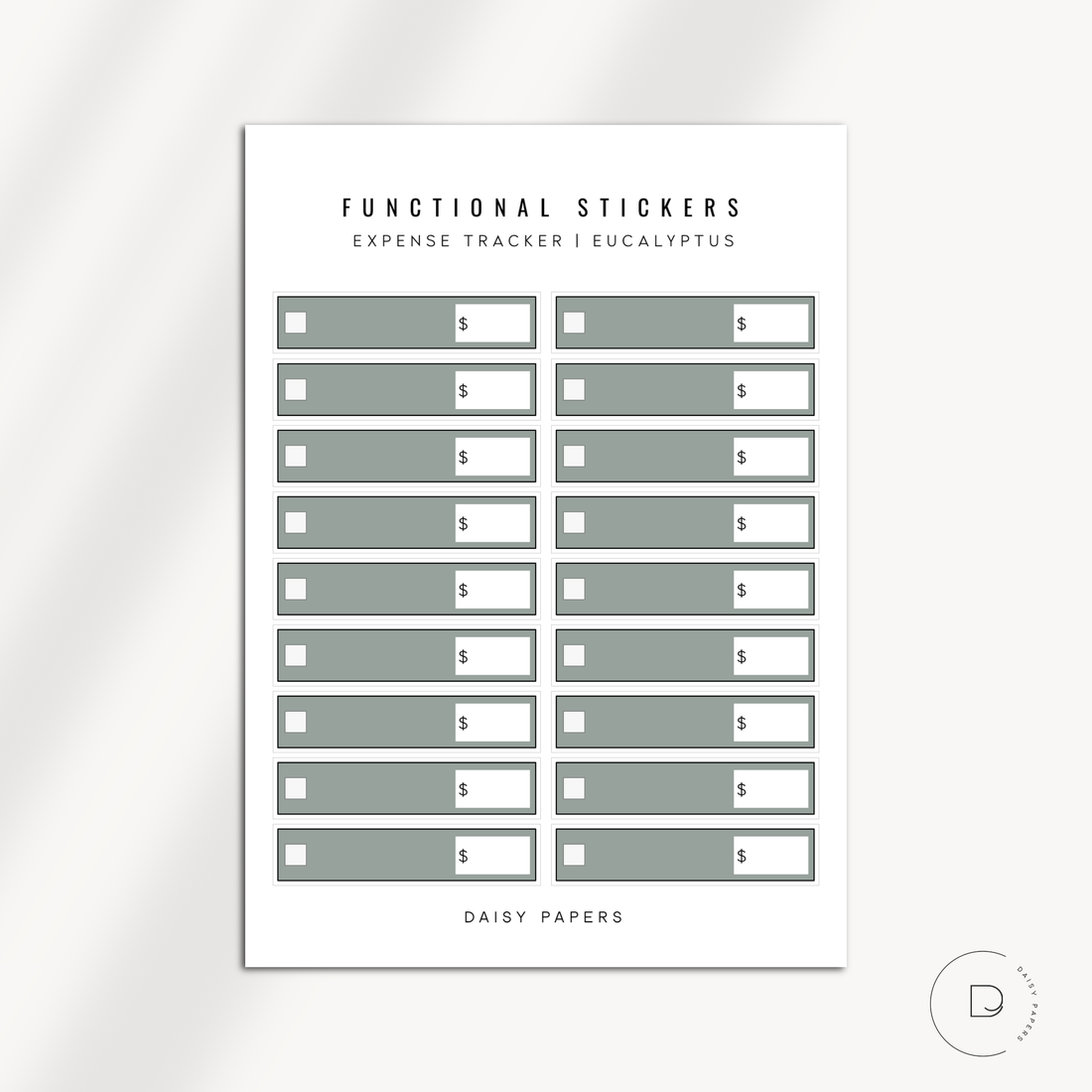 Functional Stickers - Expense Trackers