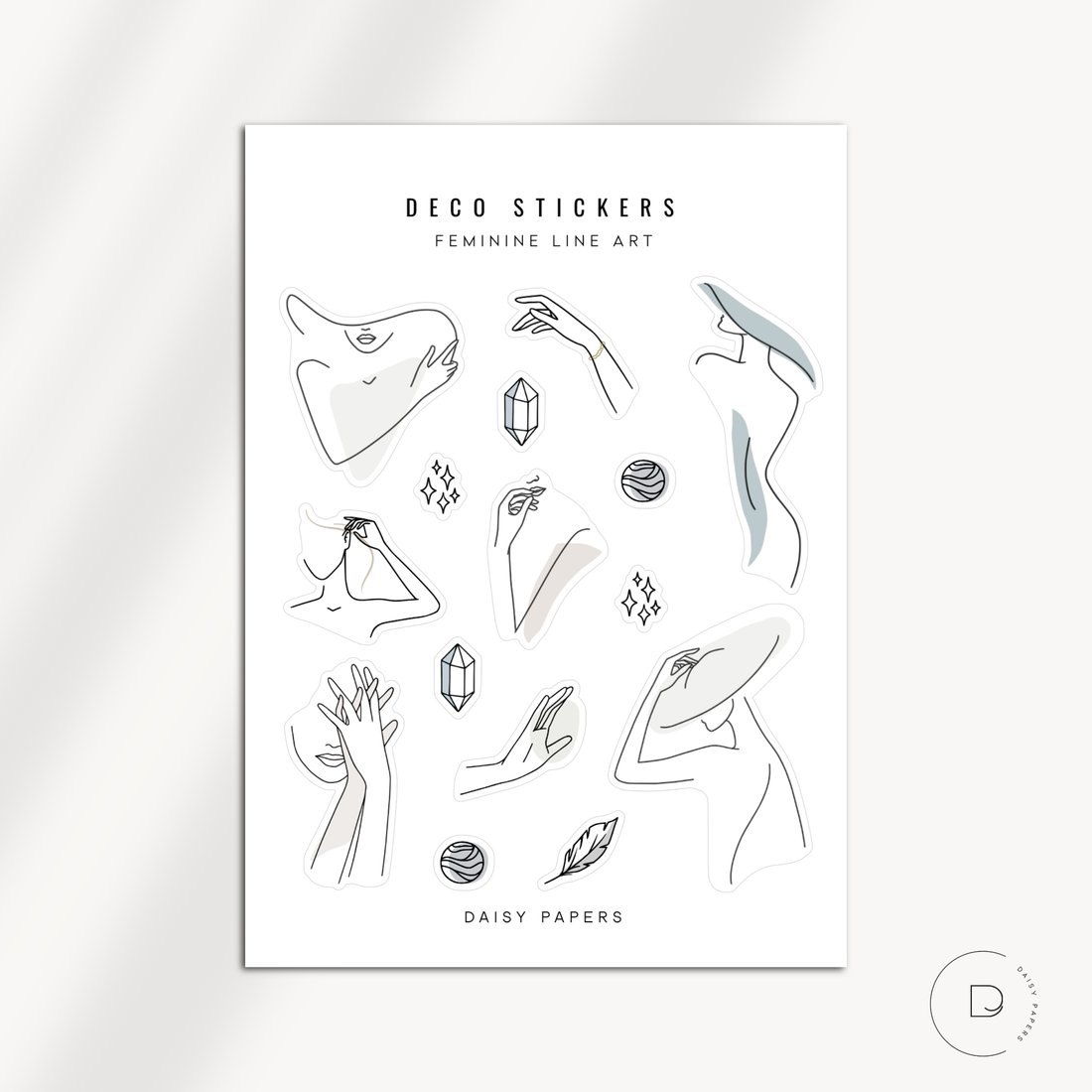 Deco Stickers - Feminine Line Art