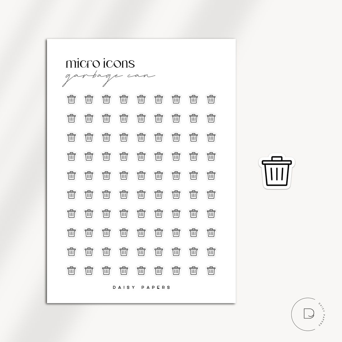 MICRO ICONS - GARBAGE CAN