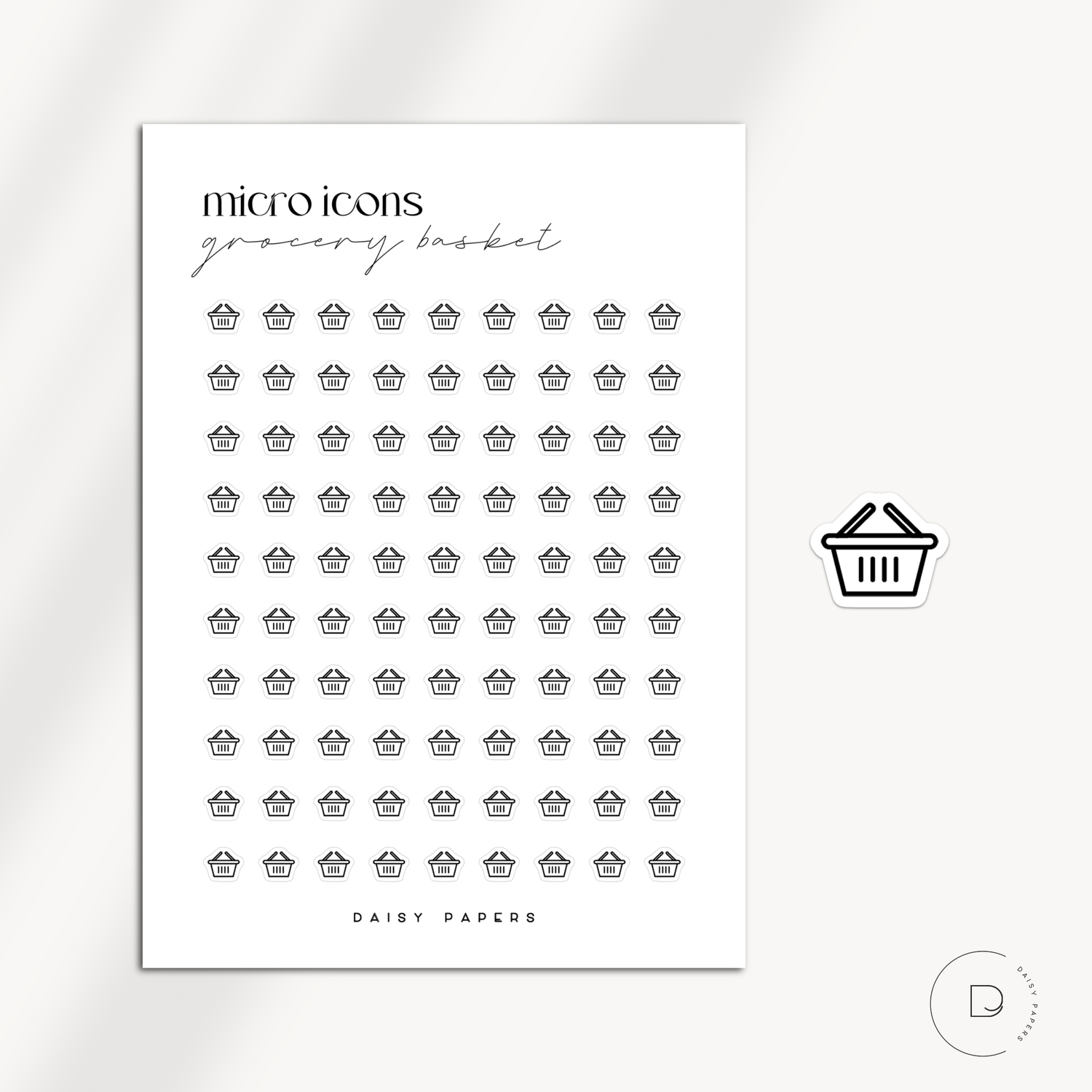 MICRO ICONS - GROCERY BASKET