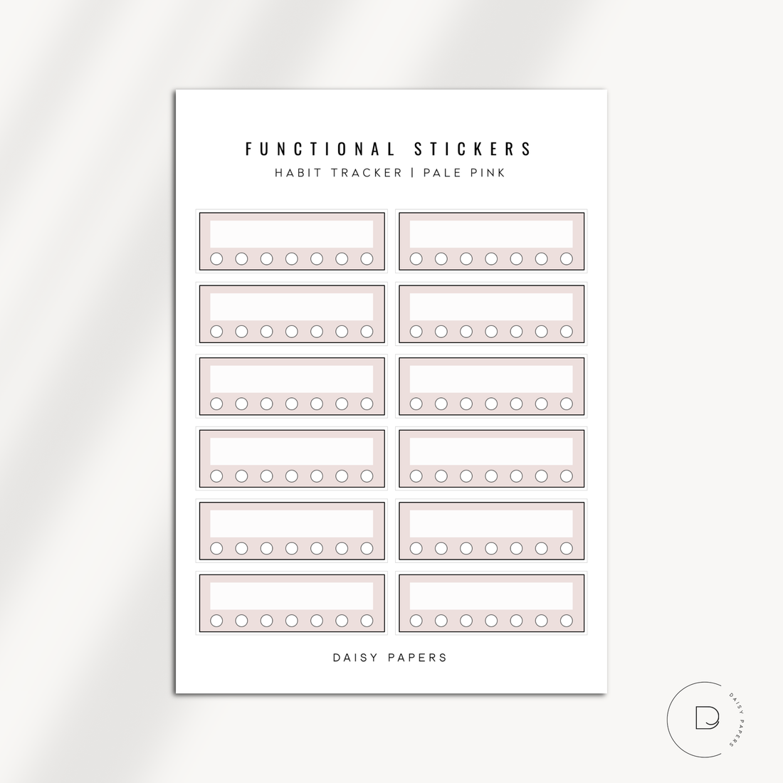 FUNCTIONAL STICKERS - HABIT TRACKERS