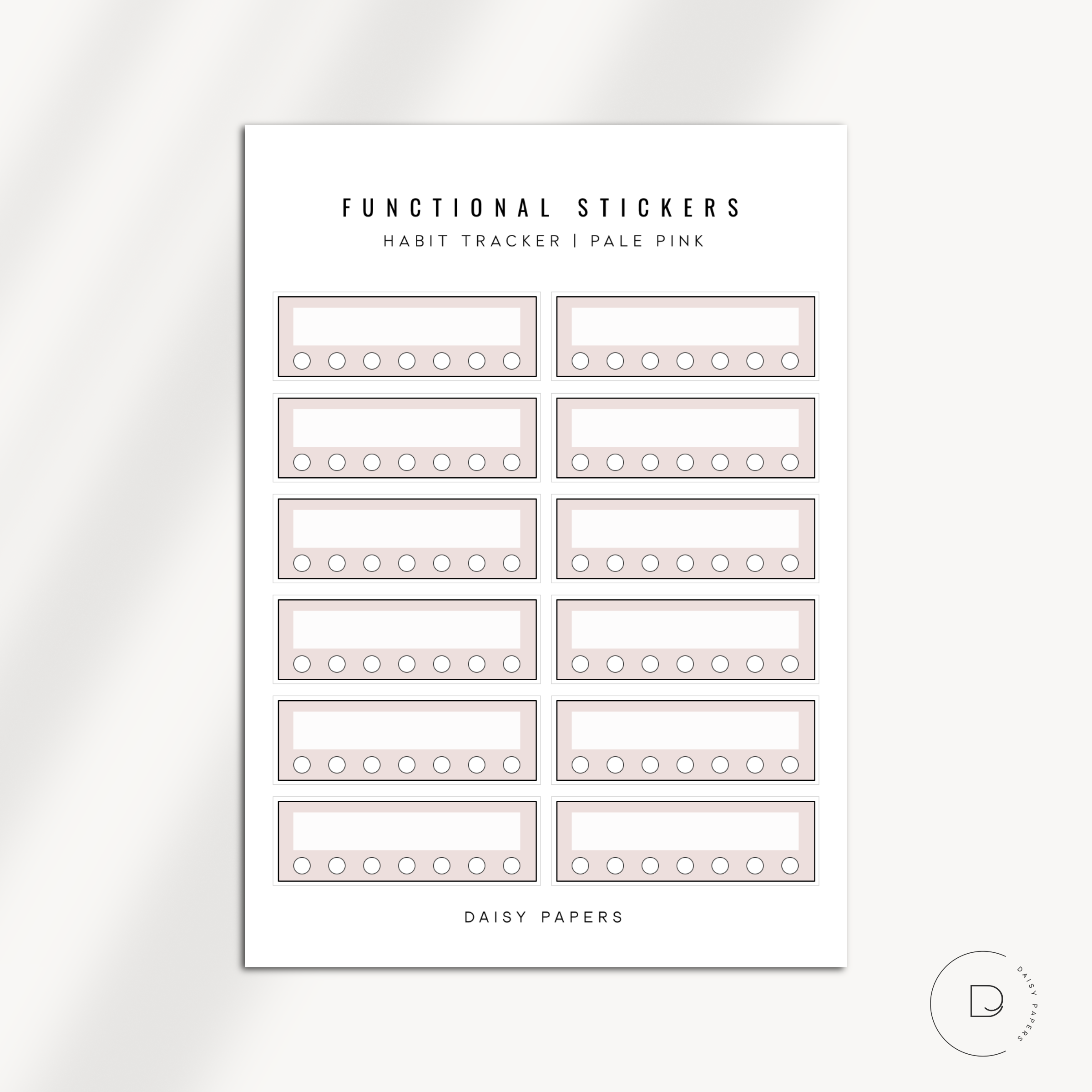 FUNCTIONAL STICKERS - HABIT TRACKERS